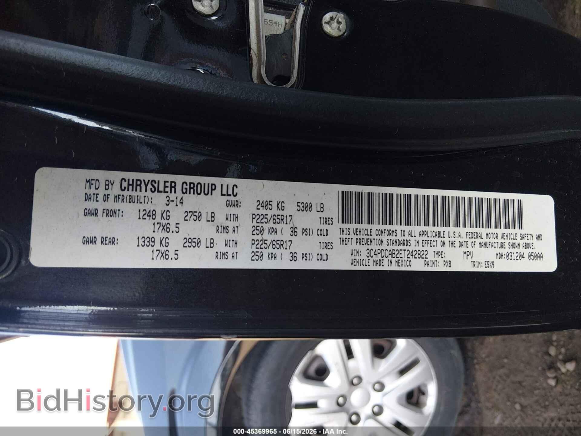 2014 DODGE JOURNEY - VIN: 3C4PDCAB2ET242822 - Photo 9