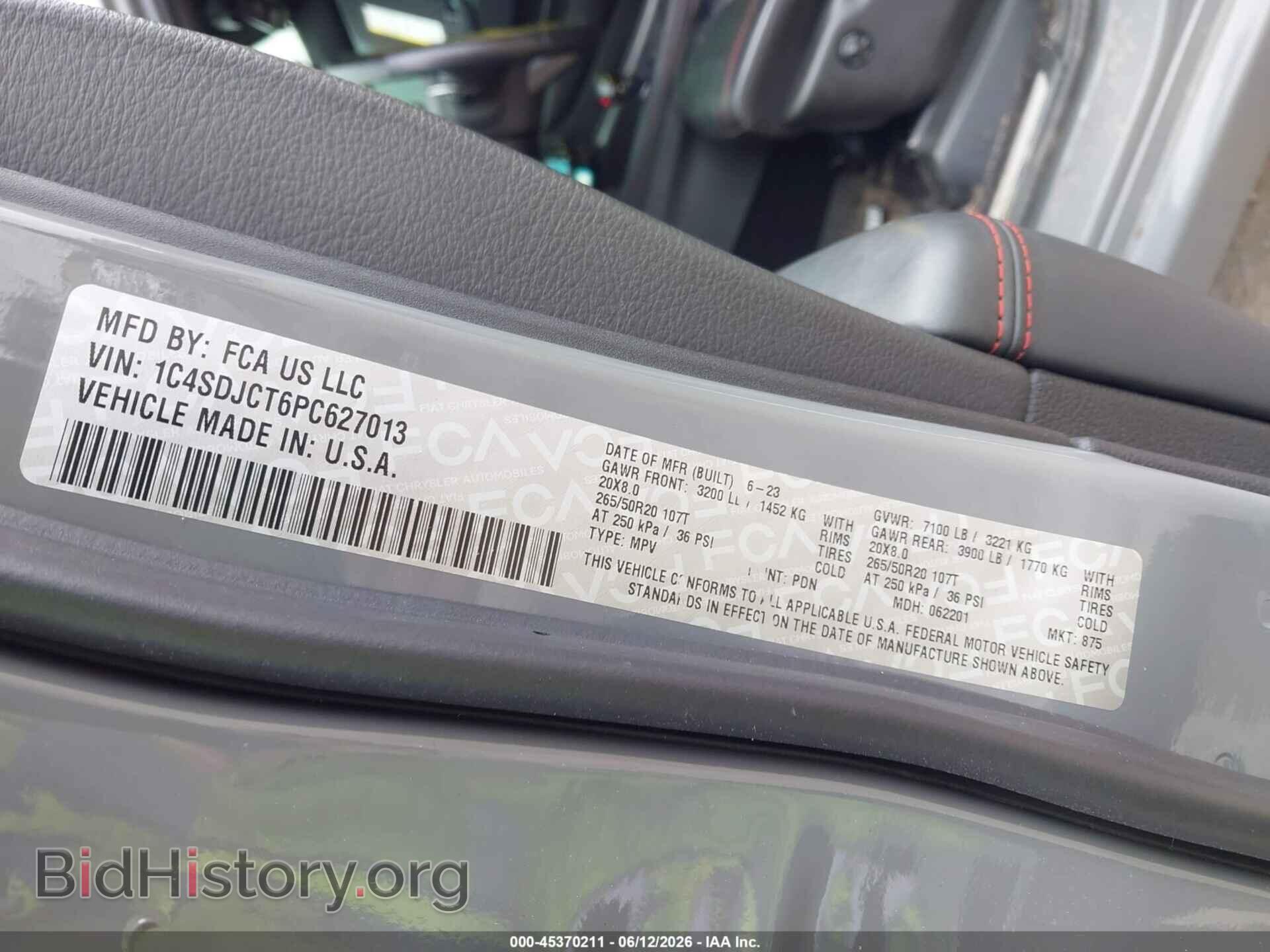 2023 DODGE DURANGO - VIN: 1C4SDJCT6PC627013 - Photo 9