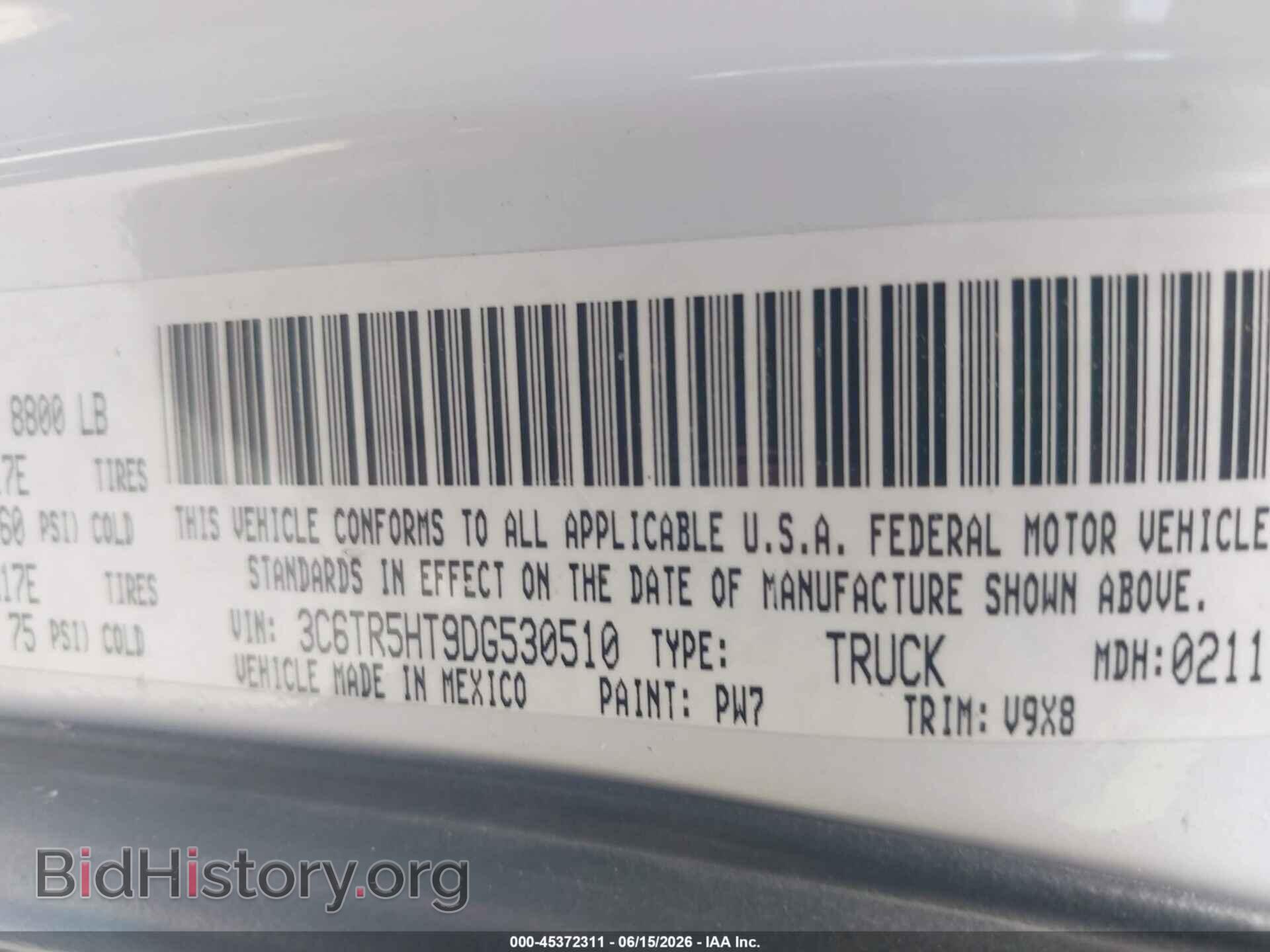 2013 RAM 2500 - VIN: 3C6TR5HT9DG530510 - Фото 9