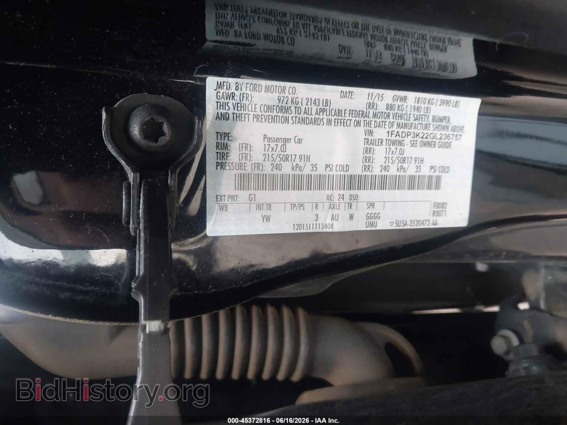 2016 FORD FOCUS - VIN: 1FADP3K22GL236757 - Photo 9