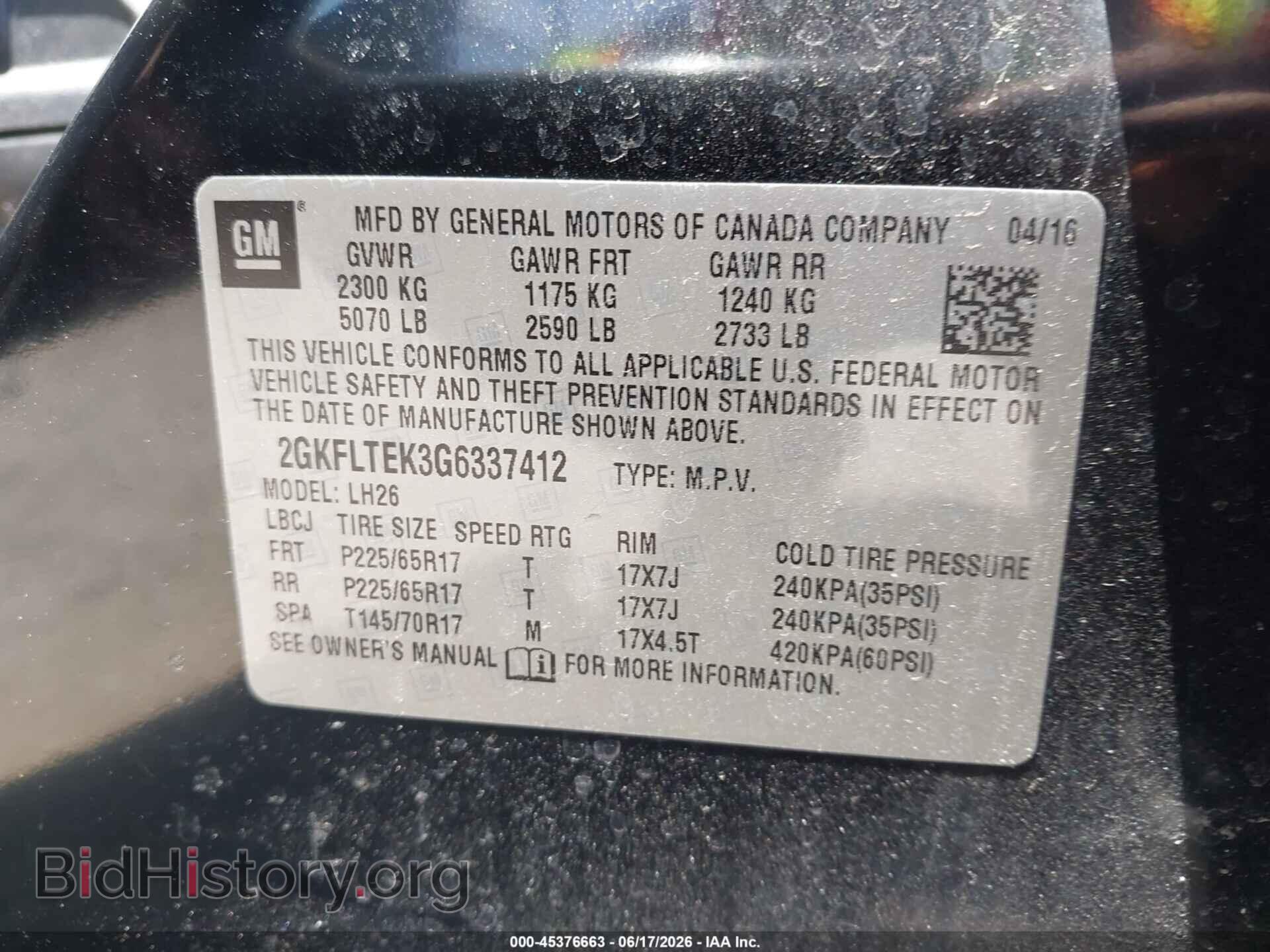 2016 GMC TERRAIN - VIN: 2GKFLTEK3G6337412 - Фото 9