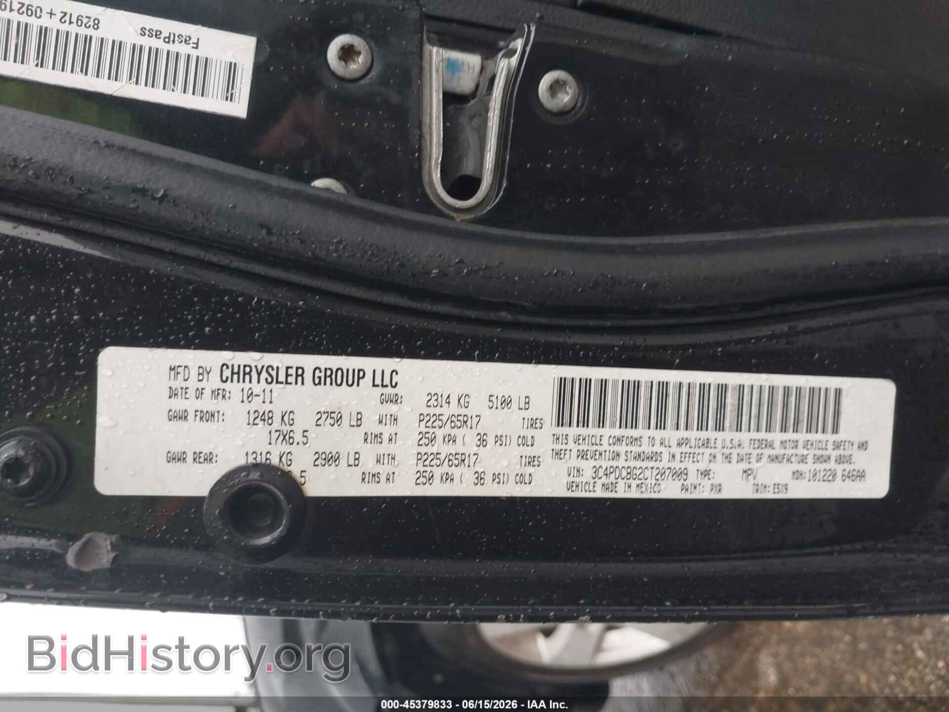 2012 DODGE JOURNEY - VIN: 3C4PDCBG2CT207009 - Photo 9