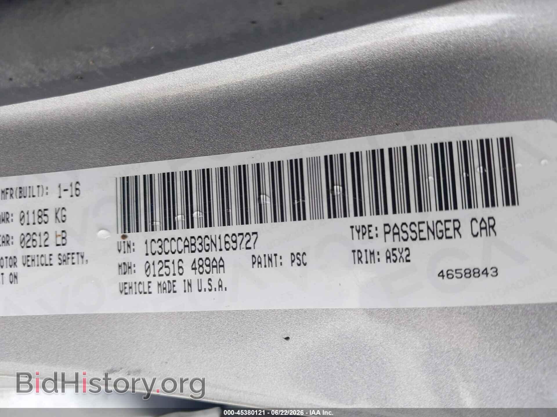 2016 CHRYSLER 200 - VIN: 1C3CCCAB3GN169727 - Photo 9
