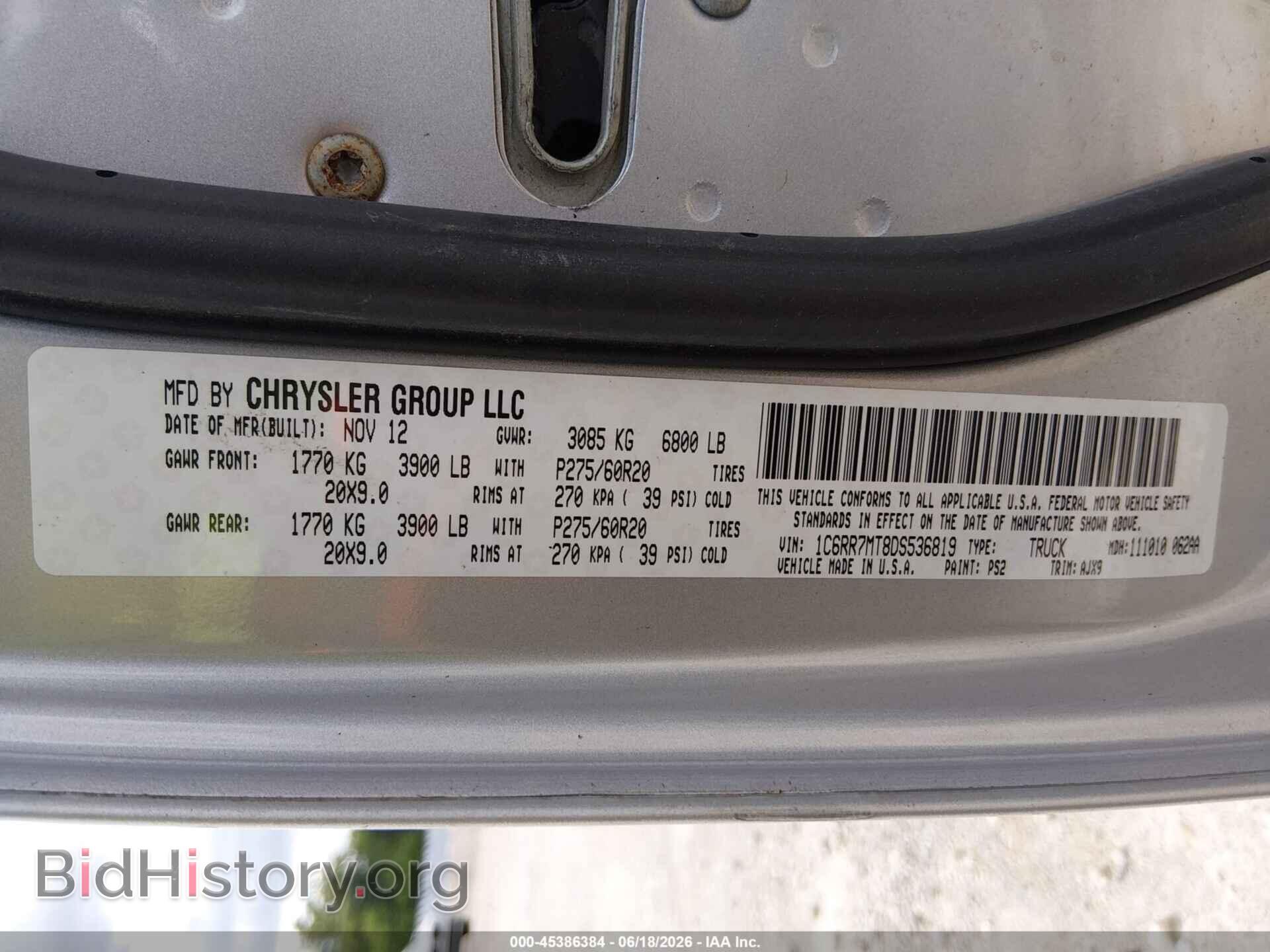 2013 RAM 1500 - VIN: 1C6RR7MT8DS536819 - Photo 9