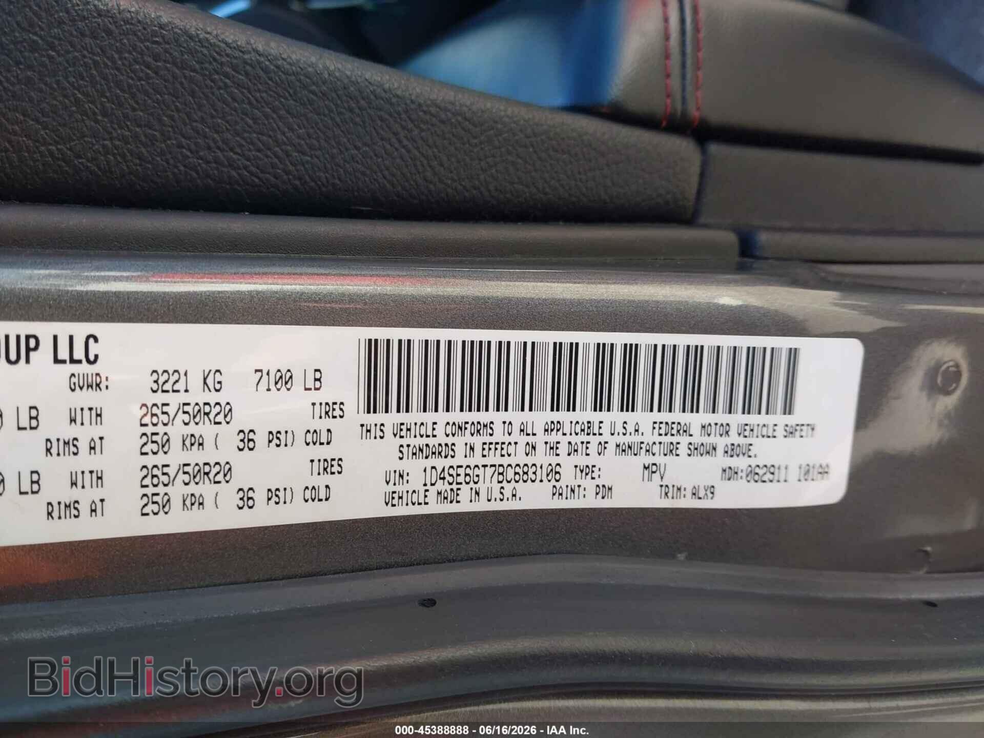 2011 DODGE DURANGO - VIN: 1D4SE6GT7BC683106 - Photo 9
