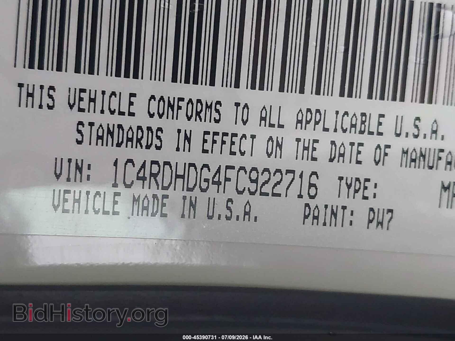 2015 DODGE DURANGO - VIN: 1C4RDHDG4FC922716 - Photo 9