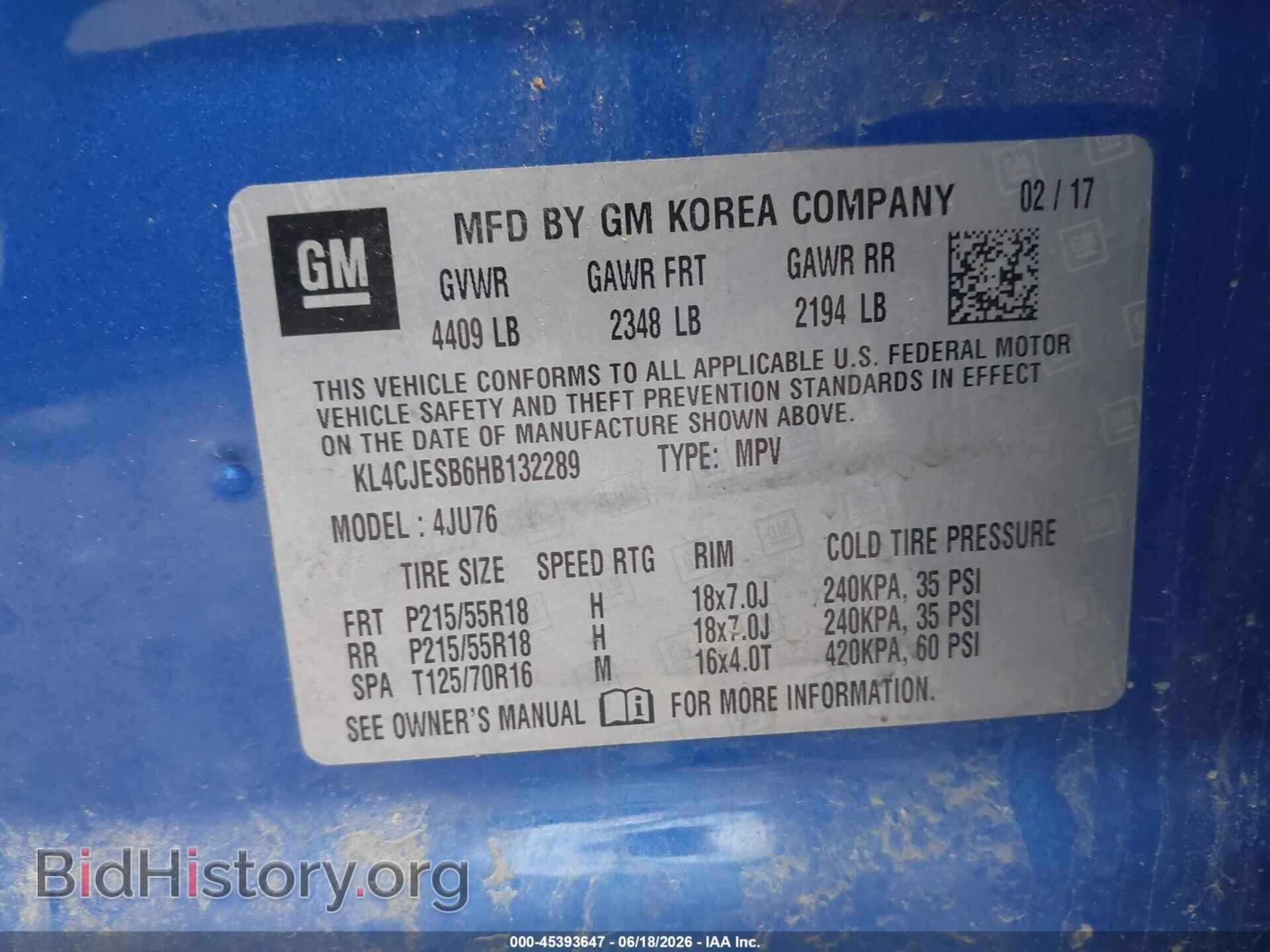 2017 BUICK ENCORE - VIN: KL4CJESB6HB132289 - Photo 9