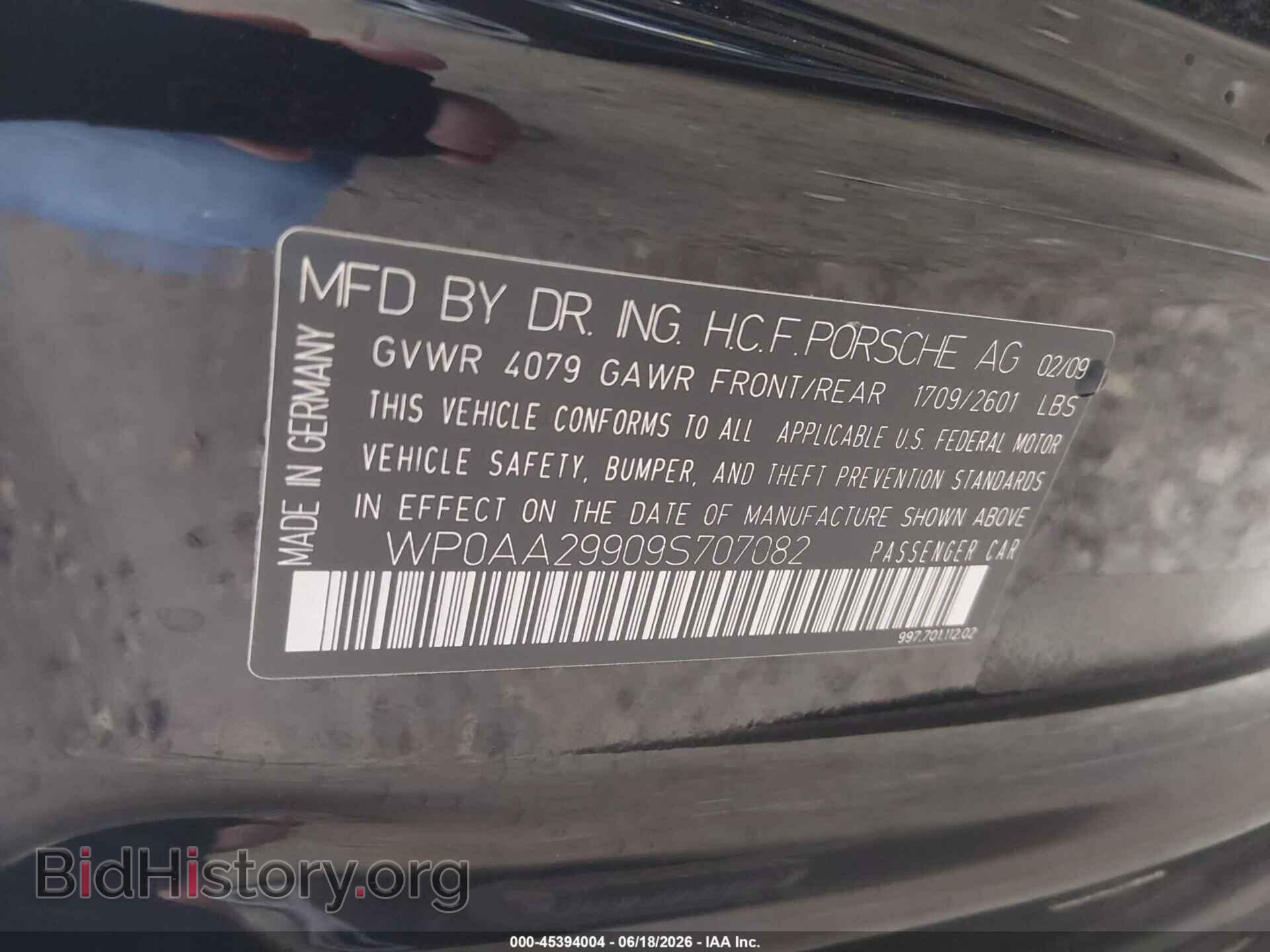 2009 PORSCHE 911 - VIN: WP0AA29909S707082 - Фото 9