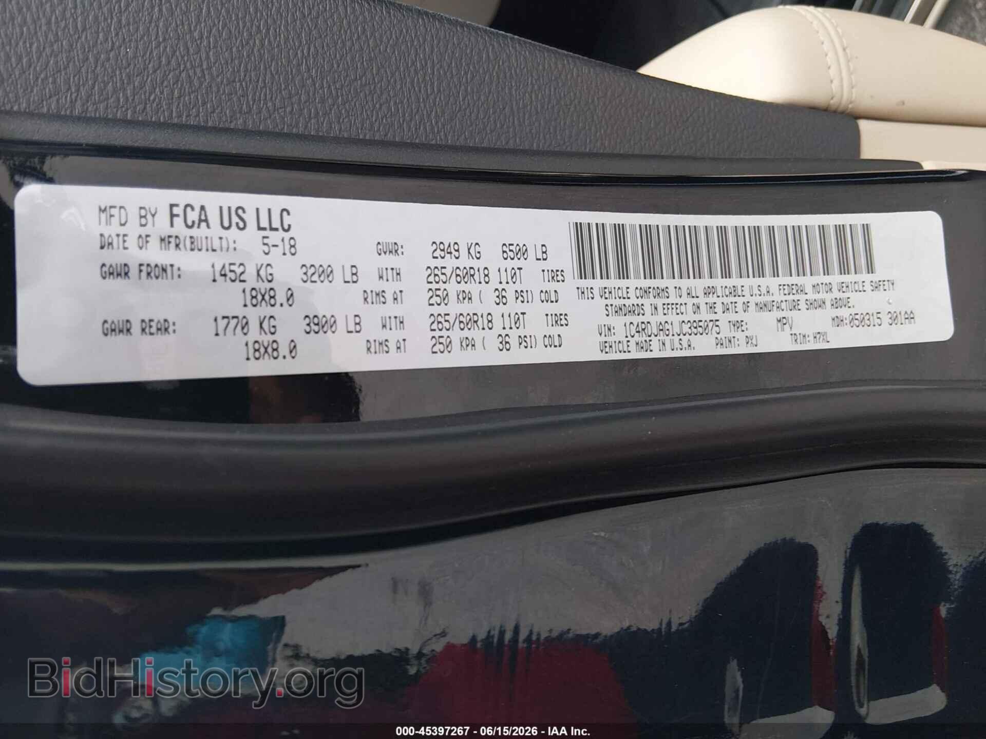 2018 DODGE DURANGO - VIN: 1C4RDJAG1JC395075 - Фото 9
