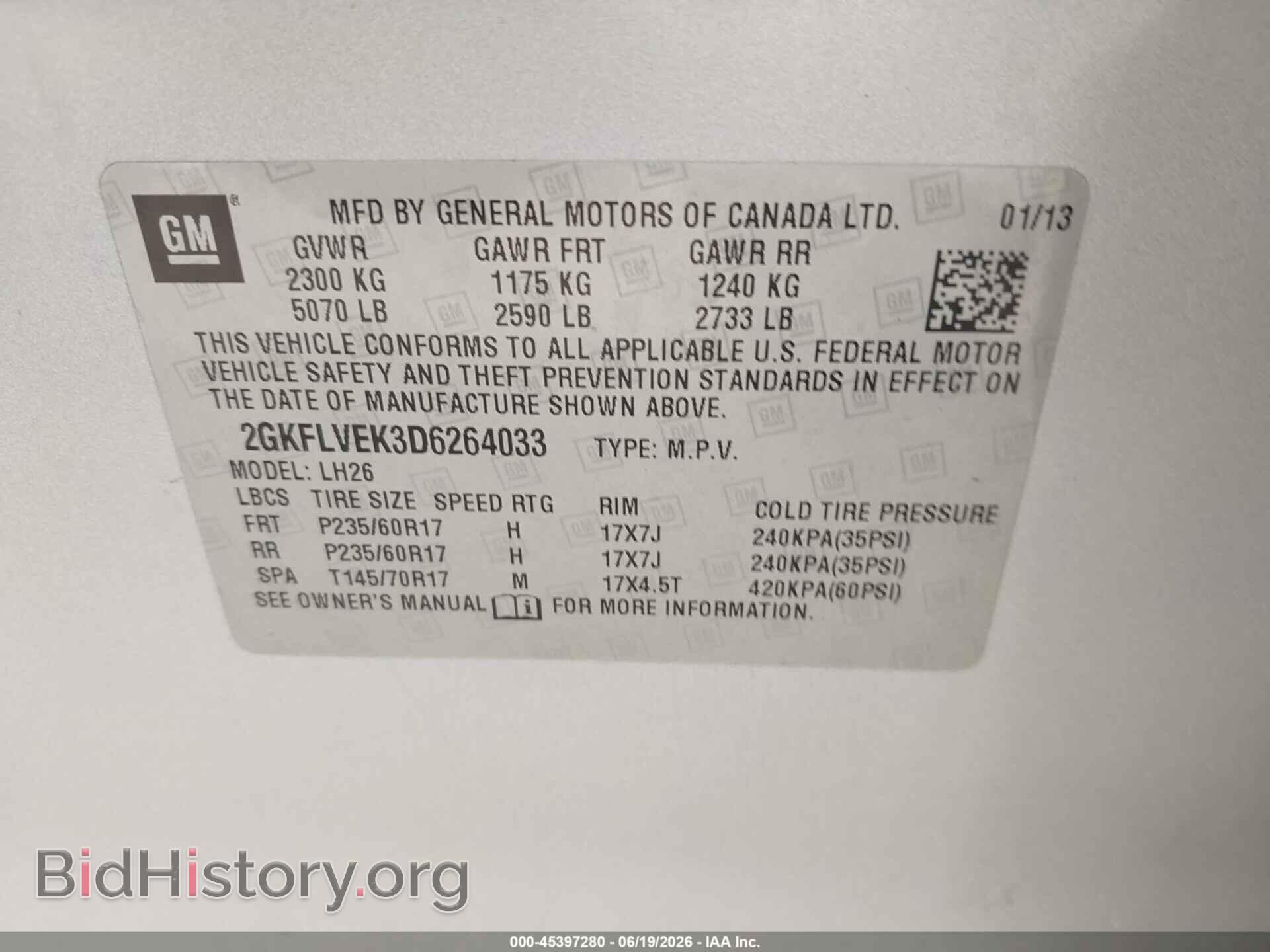 2013 GMC TERRAIN - VIN: 2GKFLVEK3D6264033 - Фото 9