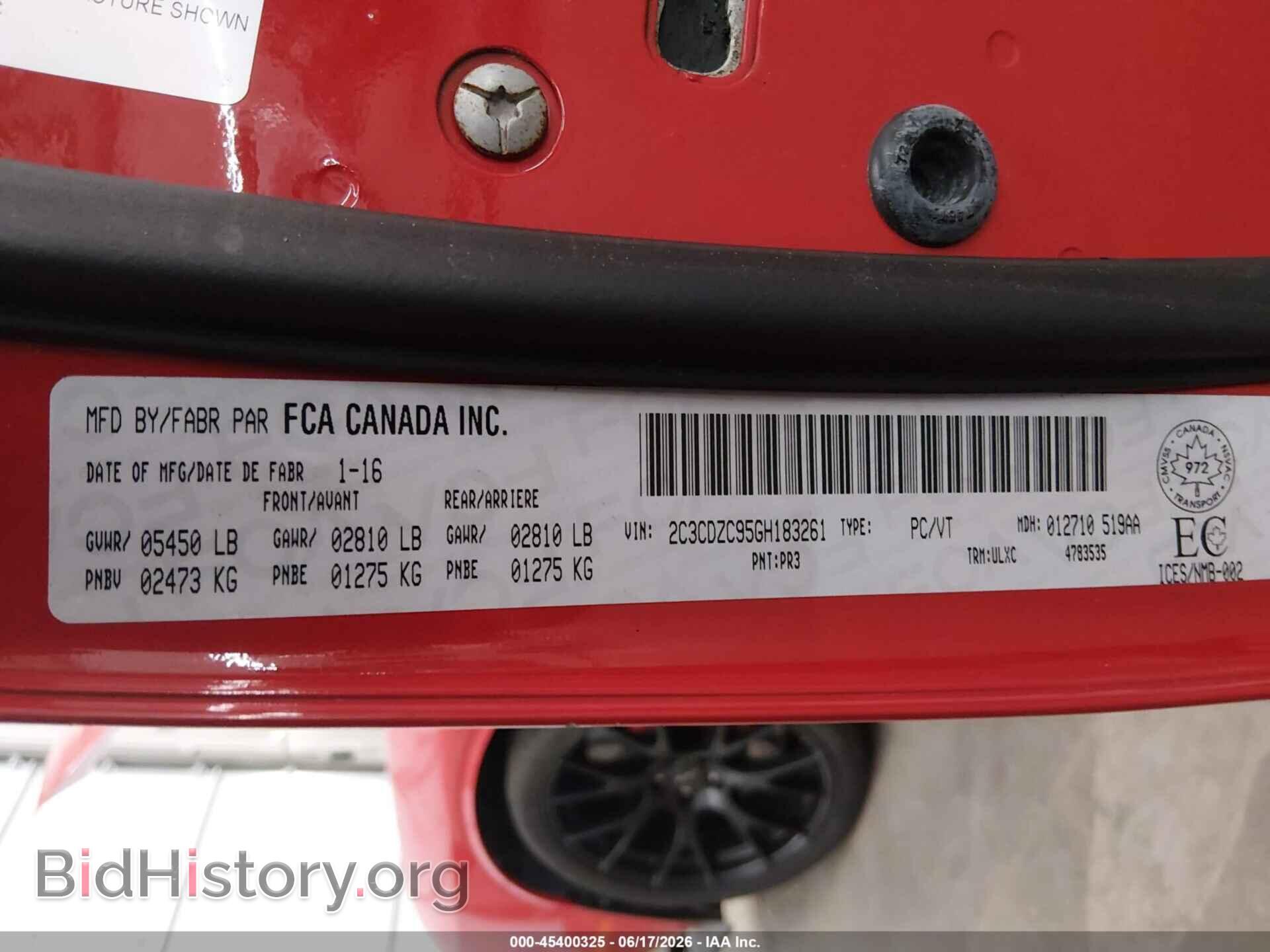 2016 DODGE CHALLENGER - VIN: 2C3CDZC95GH183261 - Photo 9