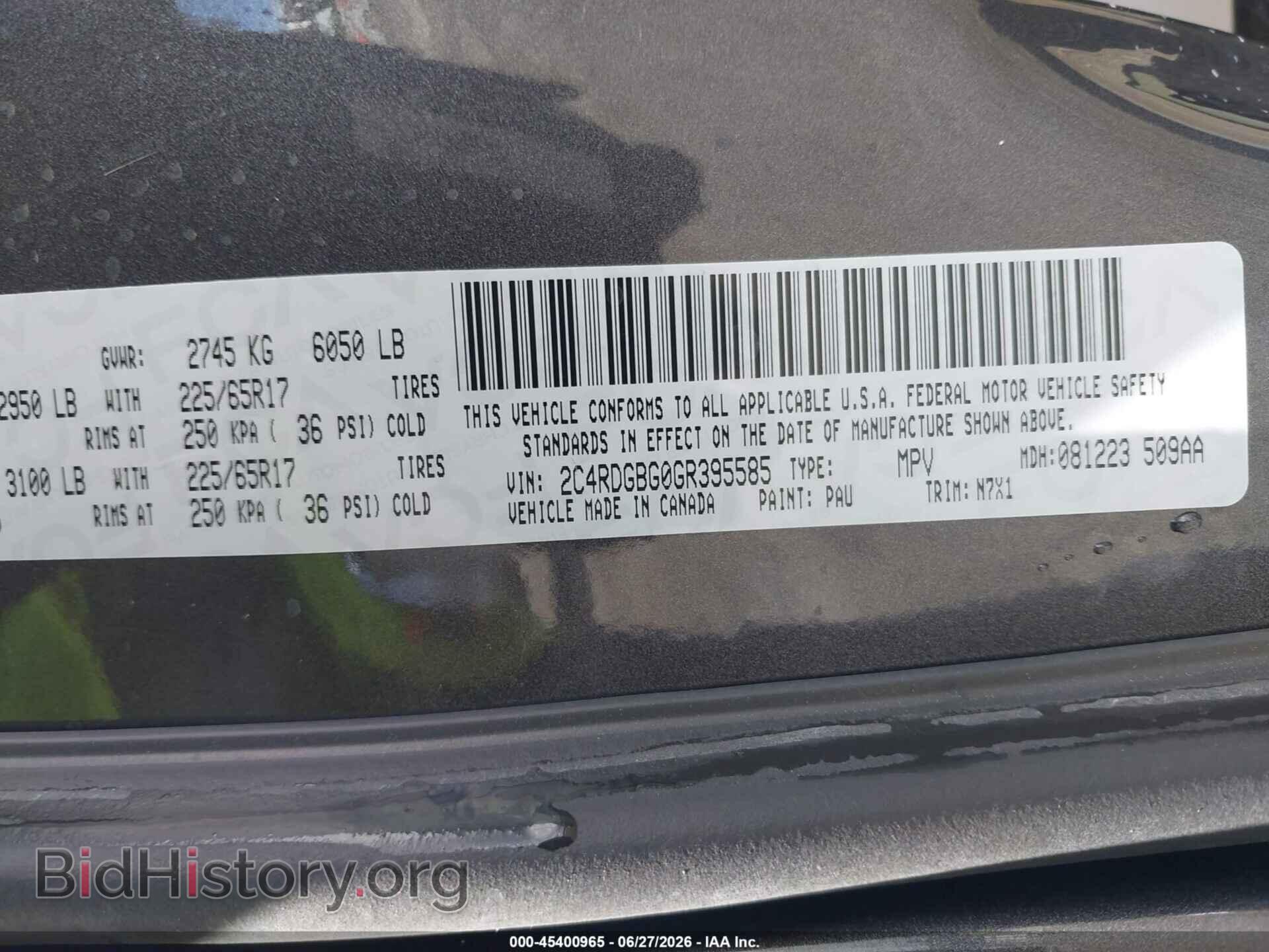 2016 DODGE GRAND CARAVAN - VIN: 2C4RDGBG0GR395585 - Фото 9