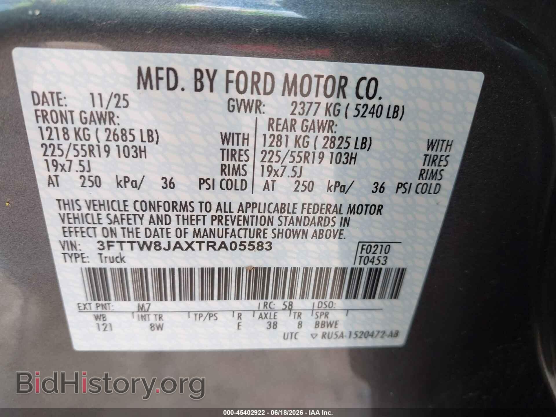 2026 FORD MAVERICK - VIN: 3FTTW8JAXTRA05583 - Фото 9