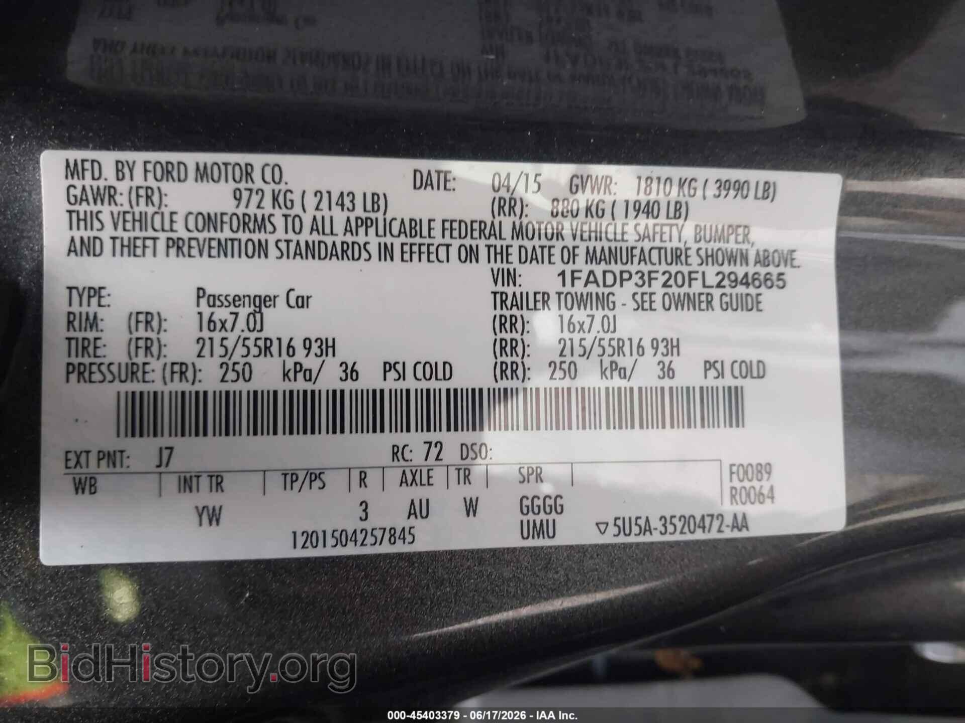 2015 FORD FOCUS - VIN: 1FADP3F20FL294665 - Photo 9