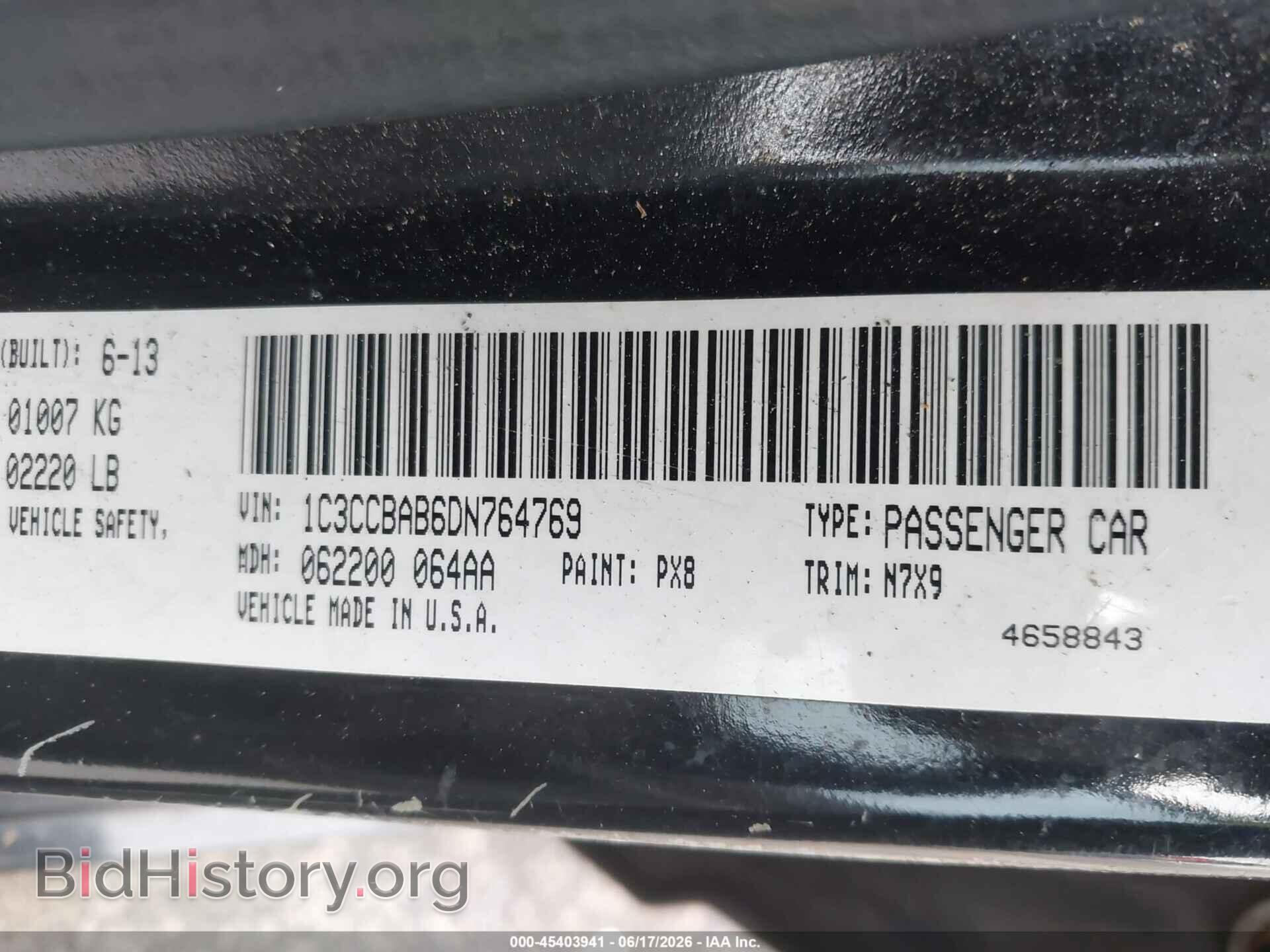 2013 CHRYSLER 200 - VIN: 1C3CCBAB6DN764769 - Photo 9