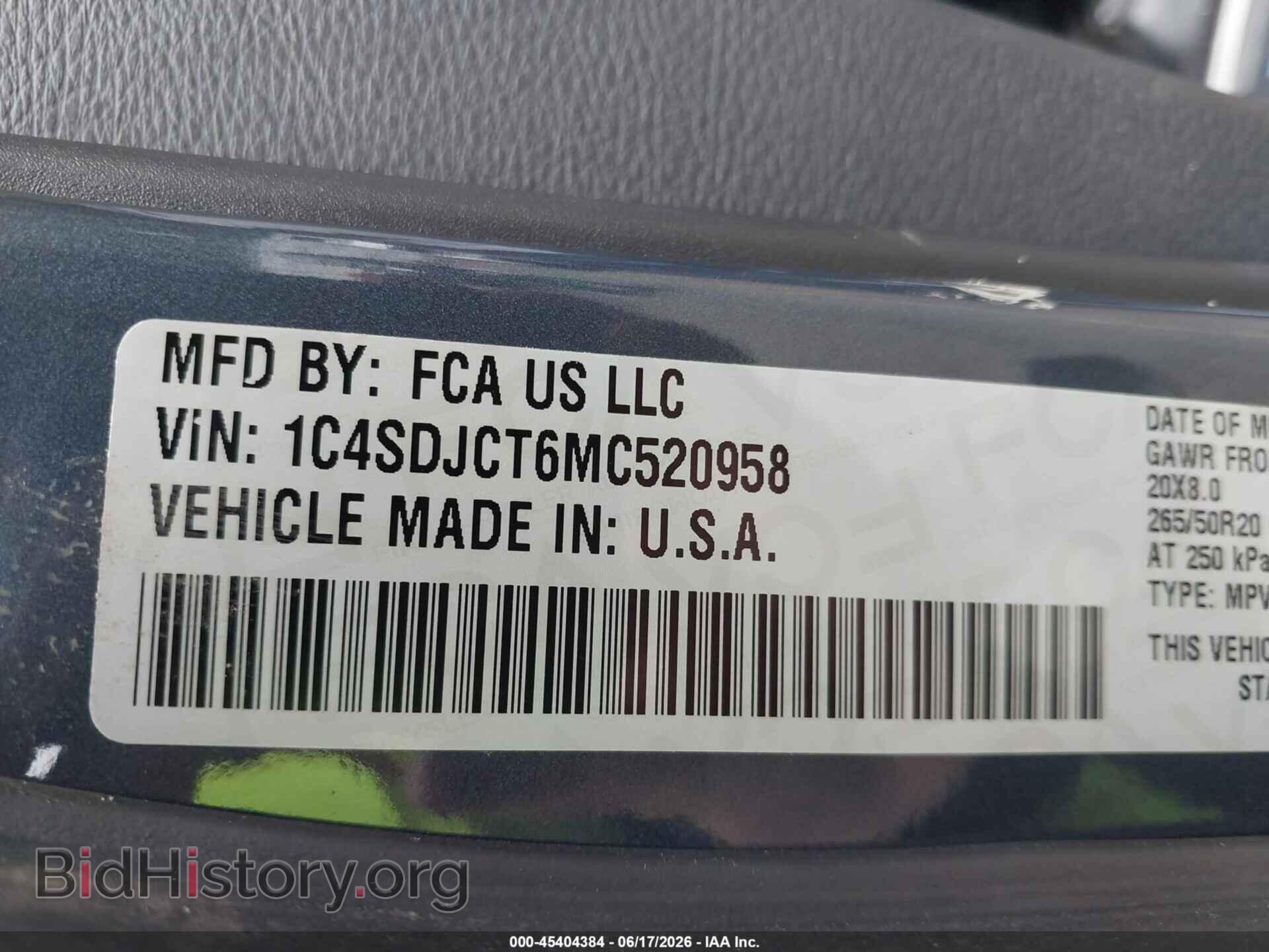 2021 DODGE DURANGO - VIN: 1C4SDJCT6MC520958 - Фото 9