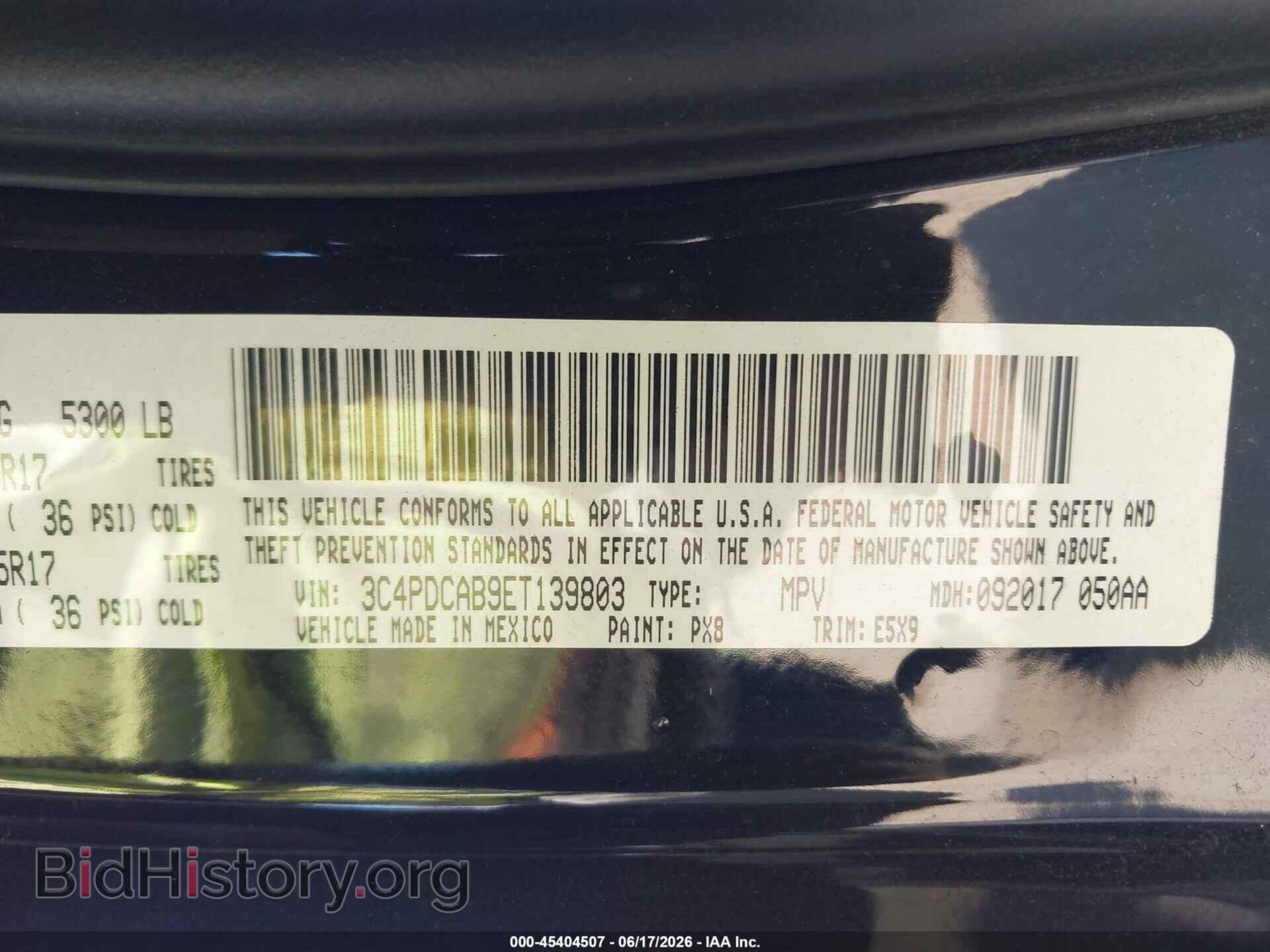 2014 DODGE JOURNEY - VIN: 3C4PDCAB9ET139803 - Фото 9