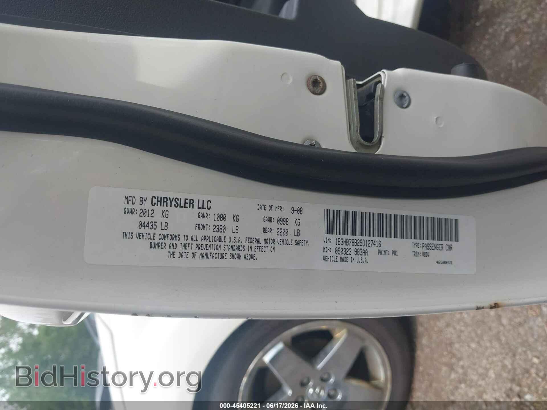 2009 DODGE CALIBER - VIN: 1B3HB78B29D127416 - Photo 9