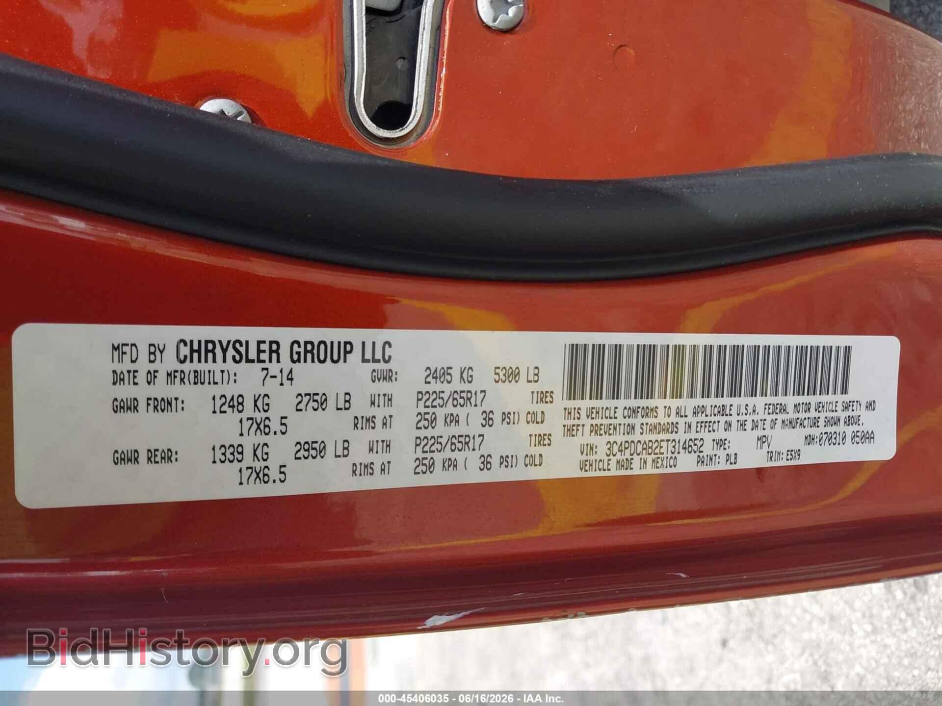 2014 DODGE JOURNEY - VIN: 3C4PDCAB2ET314652 - Photo 9