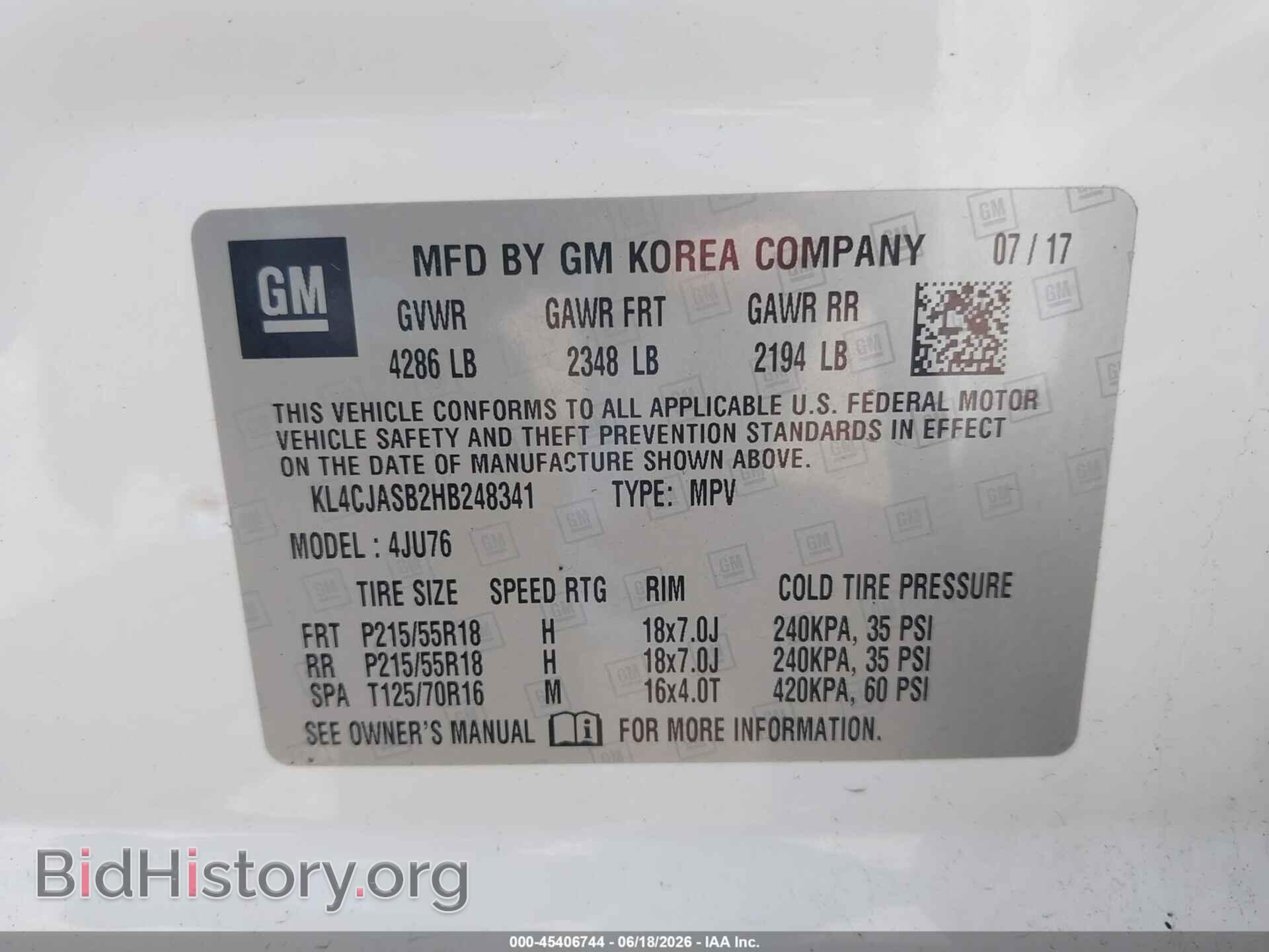 2017 BUICK ENCORE - VIN: KL4CJASB2HB248341 - Photo 9