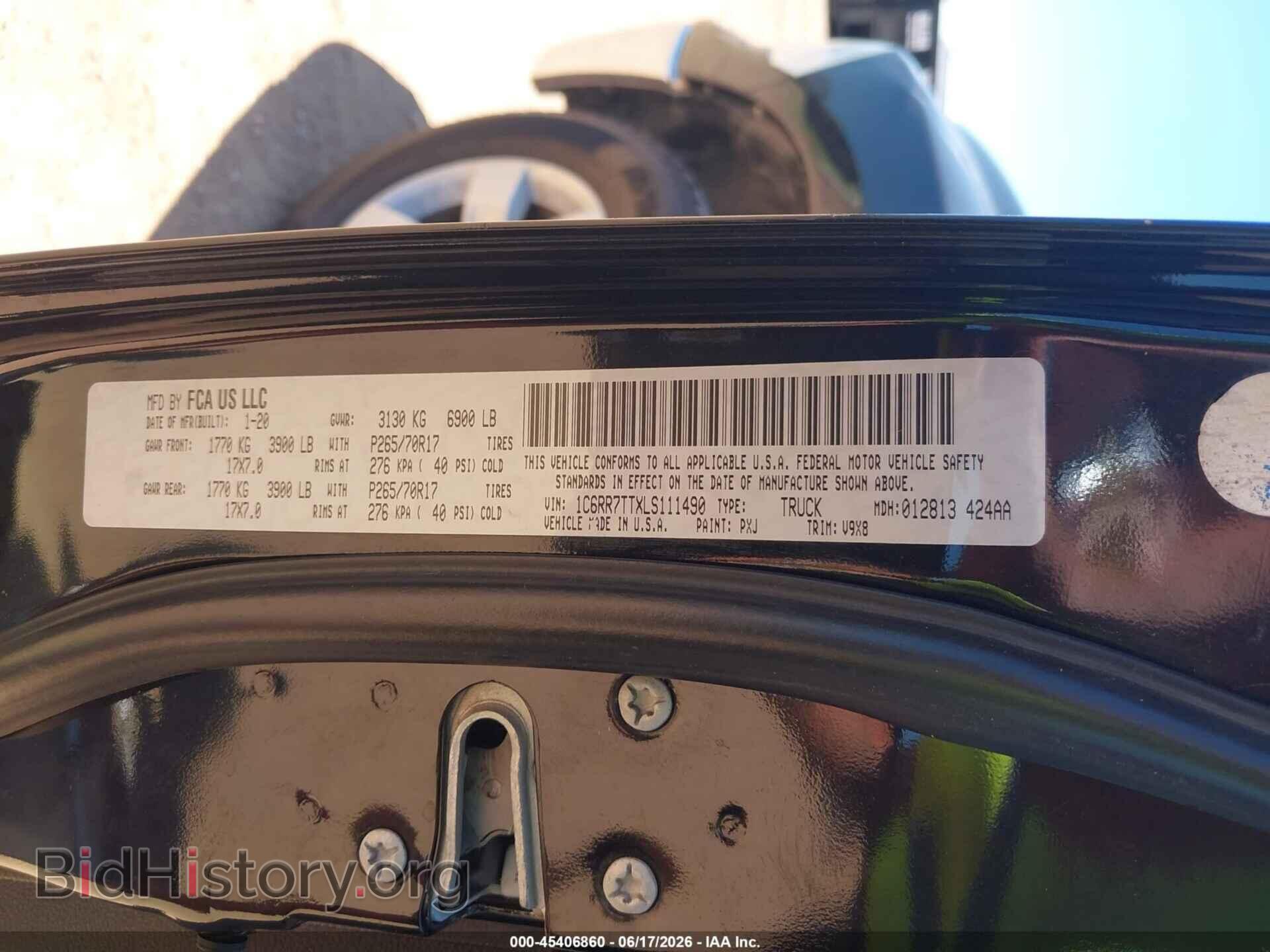 2020 RAM 1500 CLASSIC - VIN: 1C6RR7TTXLS111490 - Фото 9