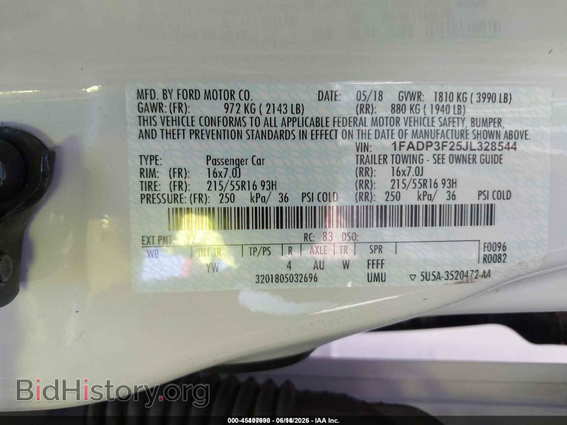 2018 FORD FOCUS - VIN: 1FADP3F25JL328544 - Фото 9