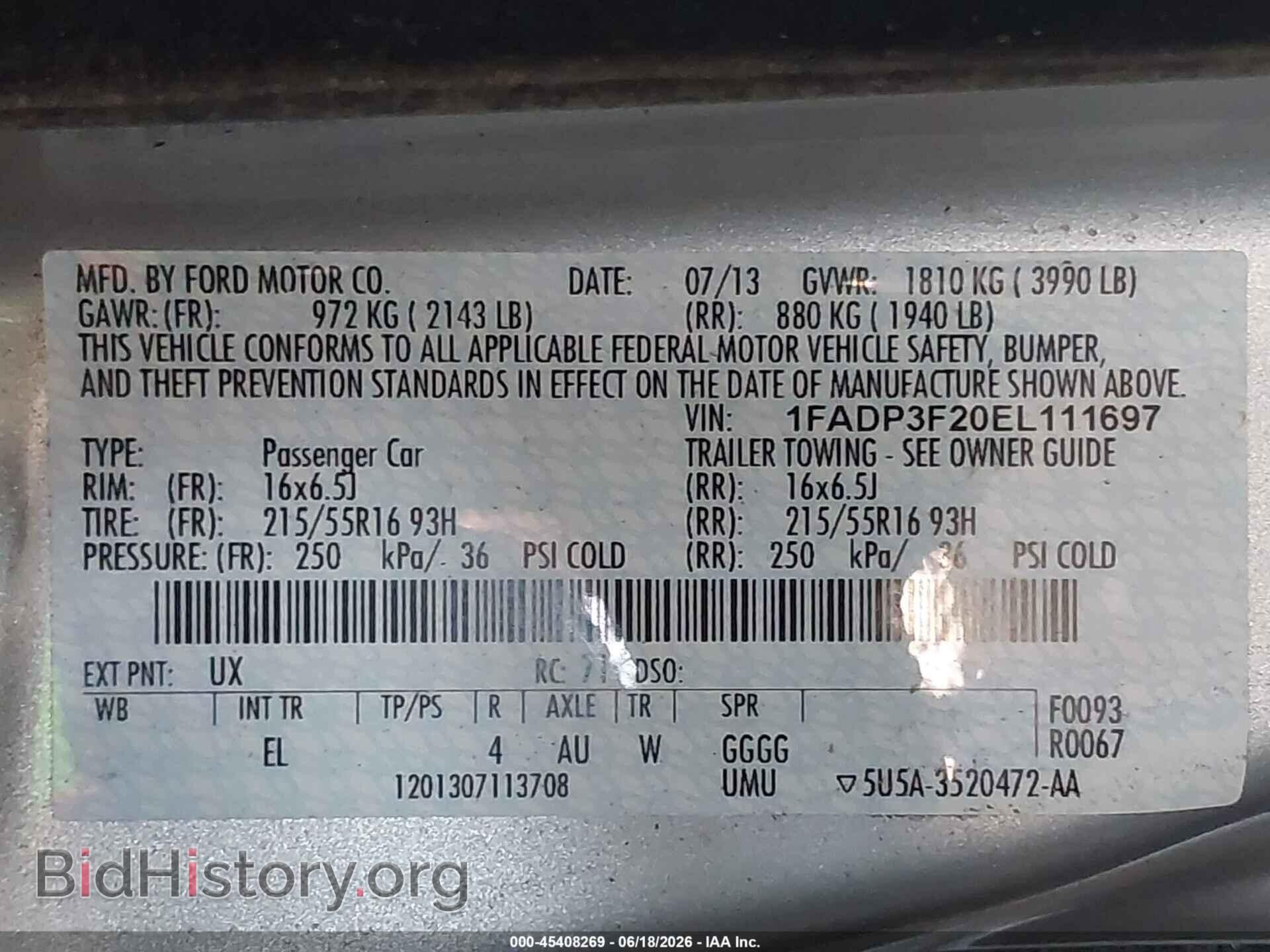 2014 FORD FOCUS - VIN: 1FADP3F20EL111697 - Photo 9