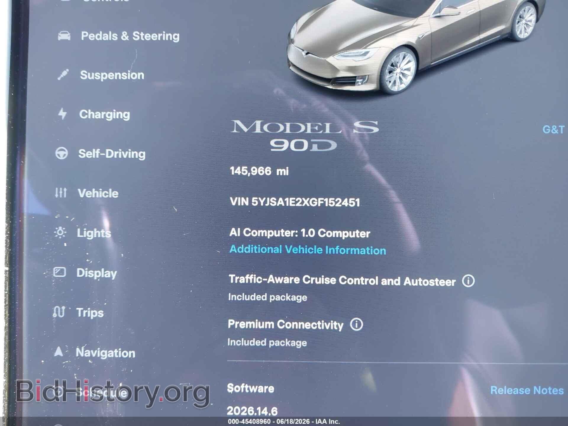 2016 TESLA MODEL S - VIN: 5YJSA1E2XGF152451 - Photo 7