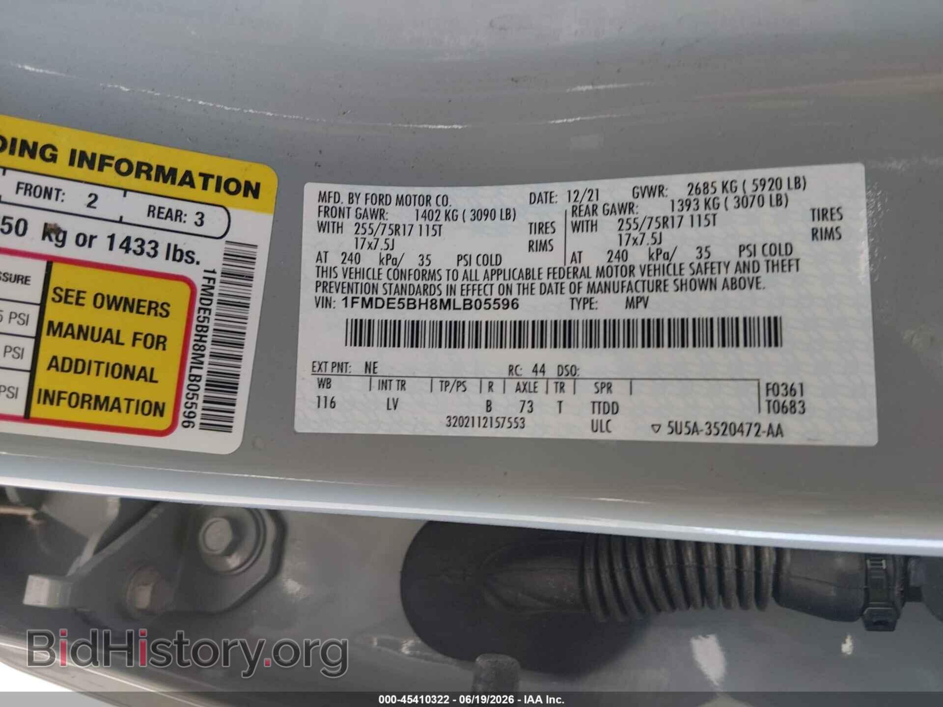 2021 FORD BRONCO - VIN: 1FMDE5BH8MLB05596 - Photo 9