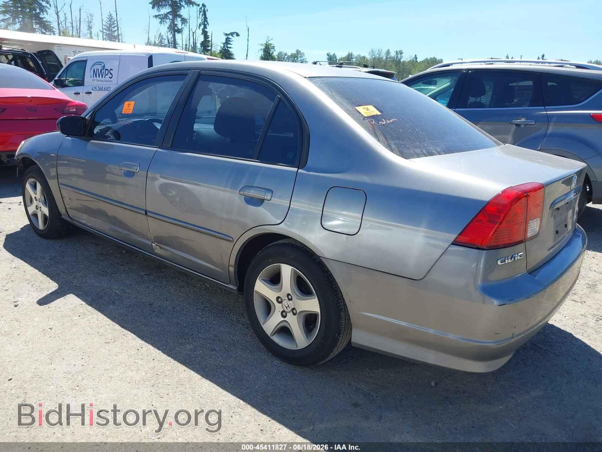 2005 HONDA CIVIC - VIN: 2HGES26785H547344 - Фото 3