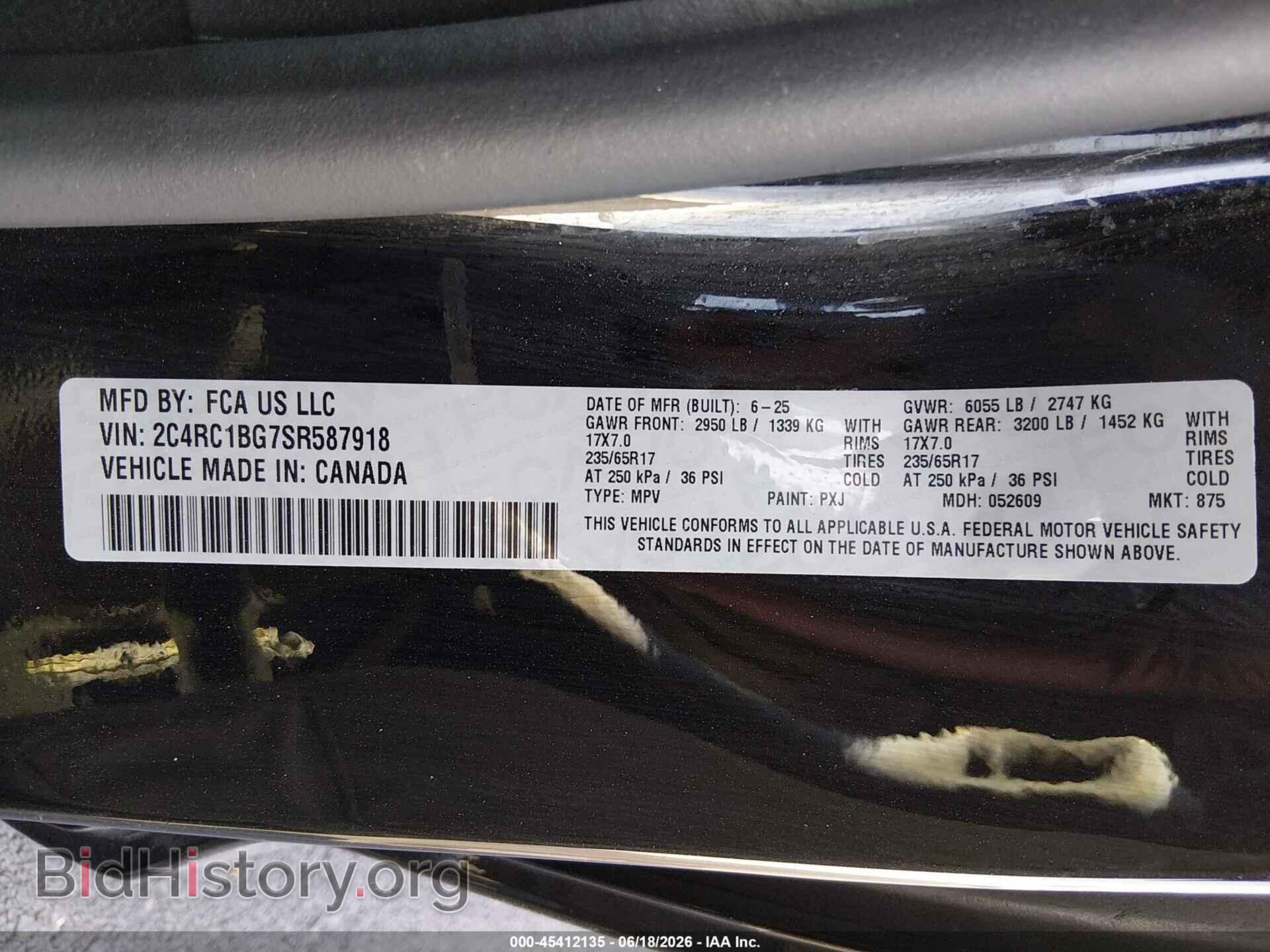 2025 CHRYSLER PACIFICA - VIN: 2C4RC1BG7SR587918 - Photo 9