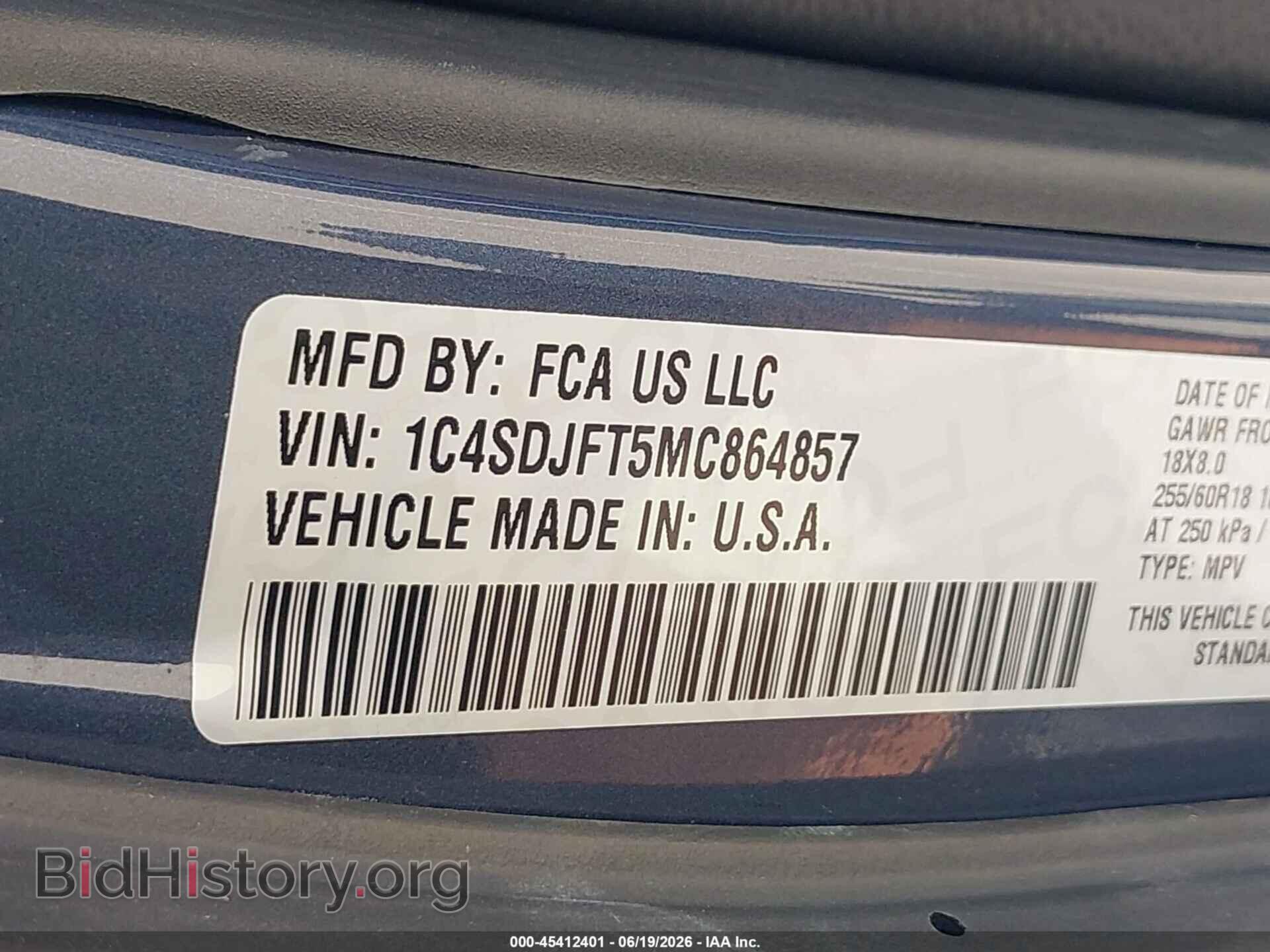 2021 DODGE DURANGO - VIN: 1C4SDJFT5MC864857 - Photo 9