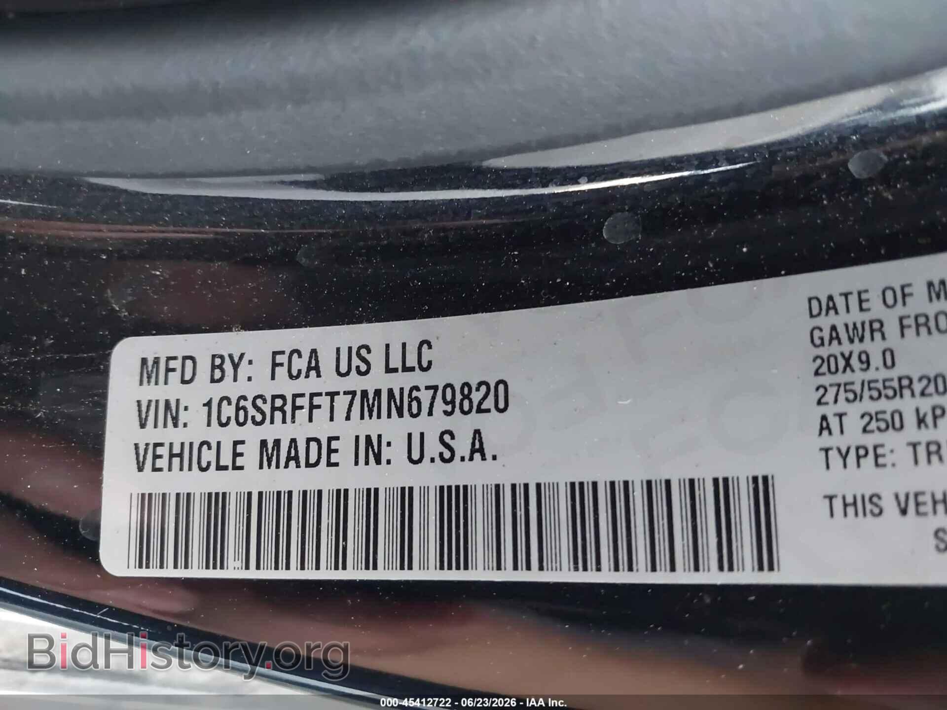 2021 RAM 1500 - VIN: 1C6SRFFT7MN679820 - Фото 9