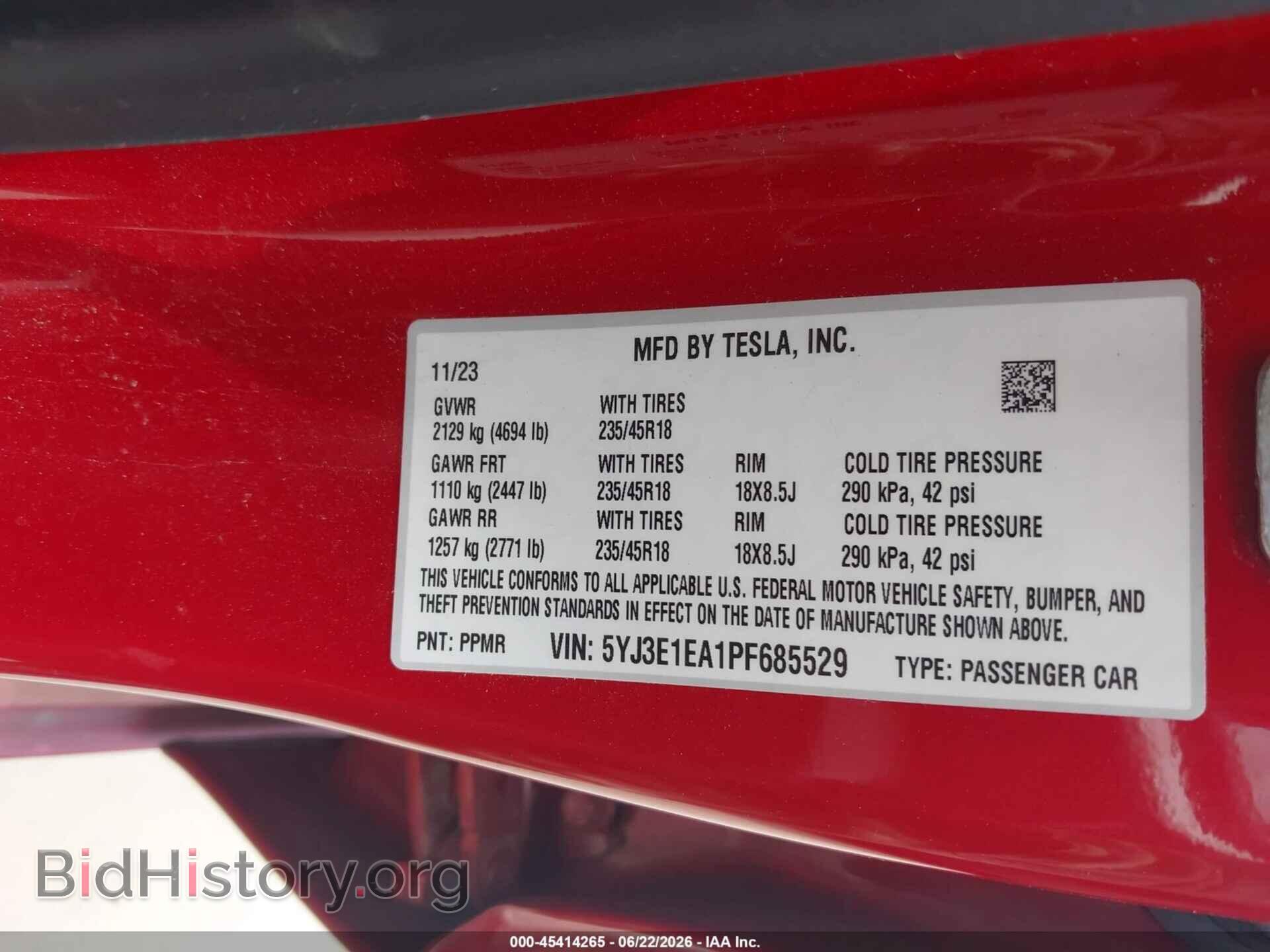 2023 TESLA MODEL 3 - VIN: 5YJ3E1EA1PF685529 - Photo 9