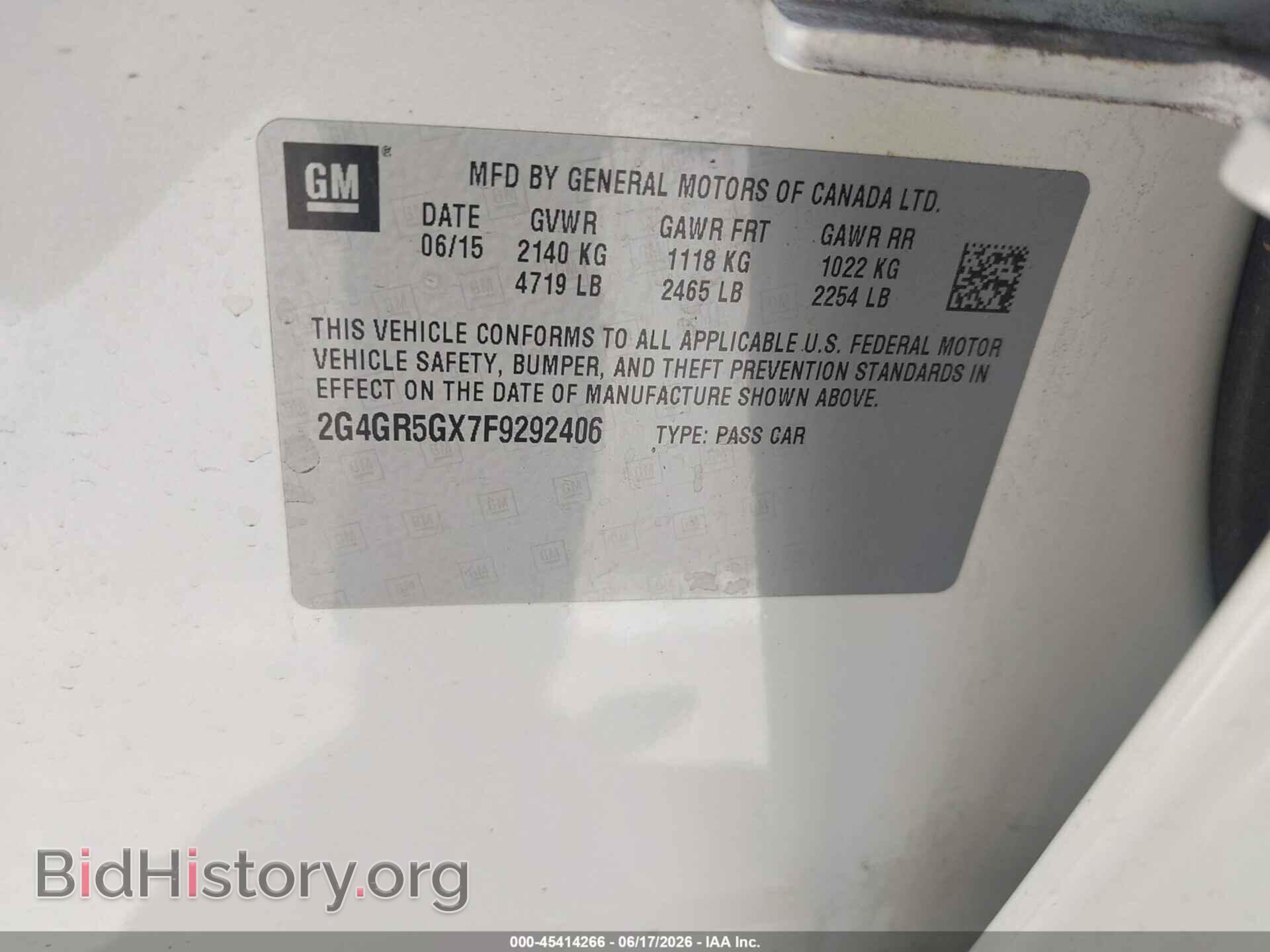 2015 BUICK REGAL - VIN: 2G4GR5GX7F9292406 - Фото 9