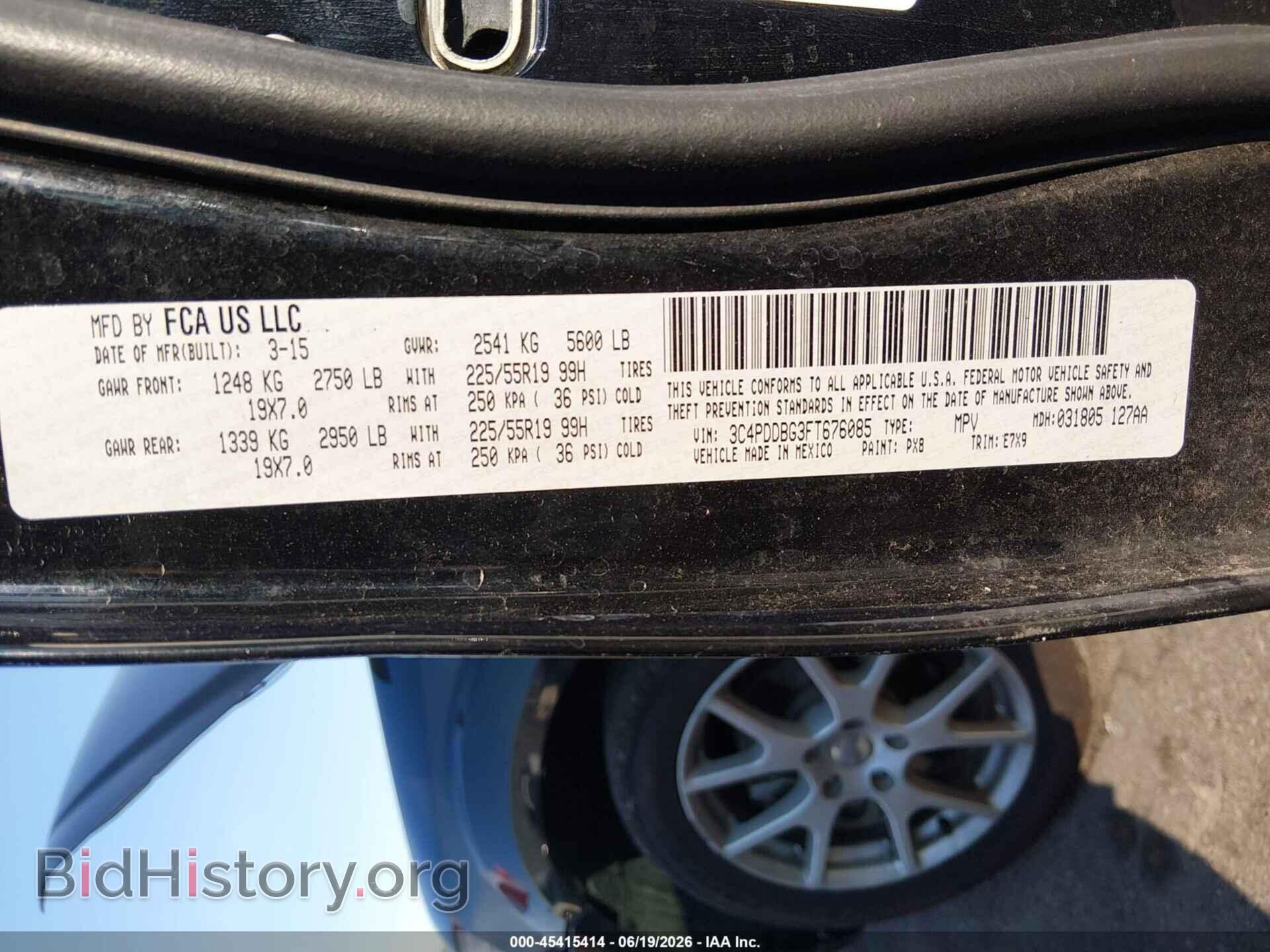 2015 DODGE JOURNEY - VIN: 3C4PDDBG3FT676085 - Photo 9