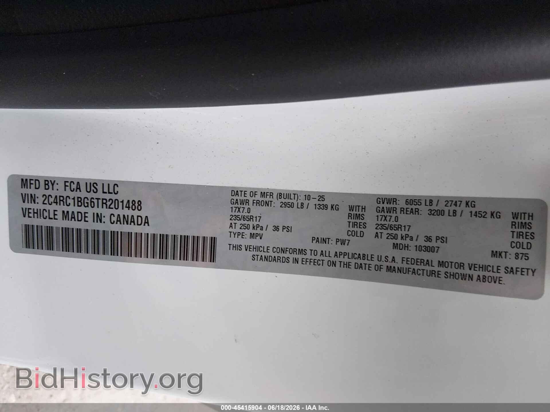 2026 CHRYSLER PACIFICA - VIN: 2C4RC1BG6TR201488 - Photo 9