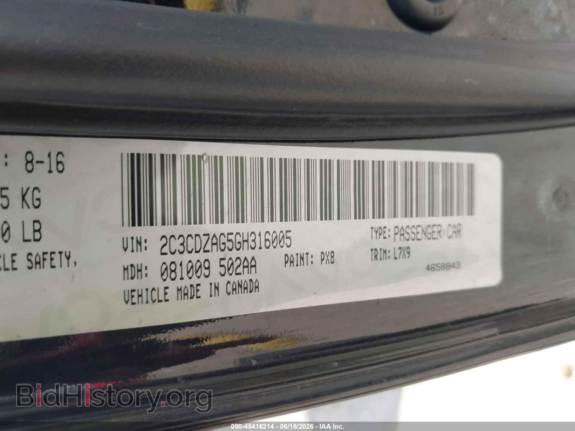 2016 DODGE CHALLENGER - VIN: 2C3CDZAG5GH316005 - Photo 9