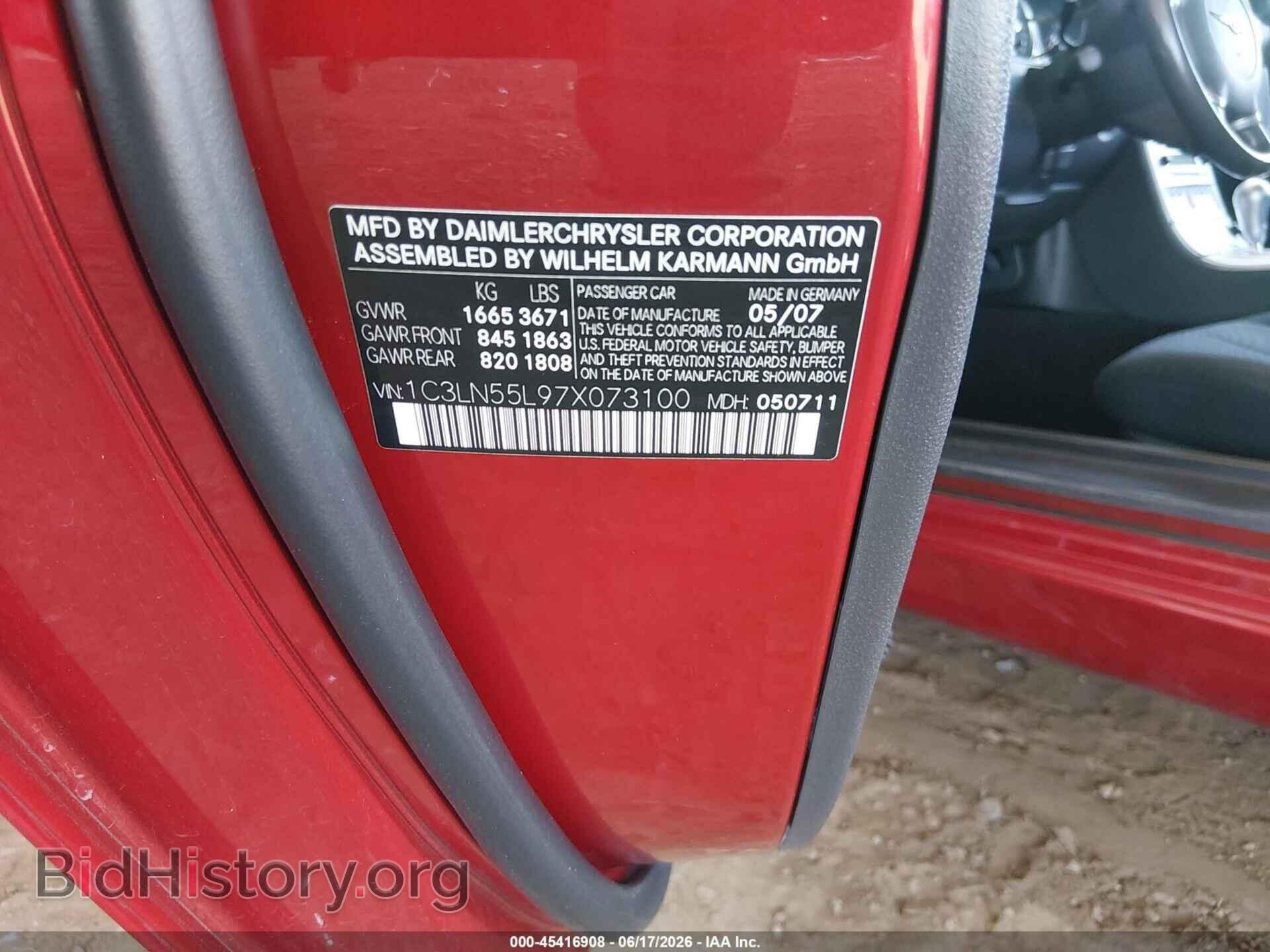 2007 CHRYSLER CROSSFIRE - VIN: 1C3LN55L97X073100 - Photo 9