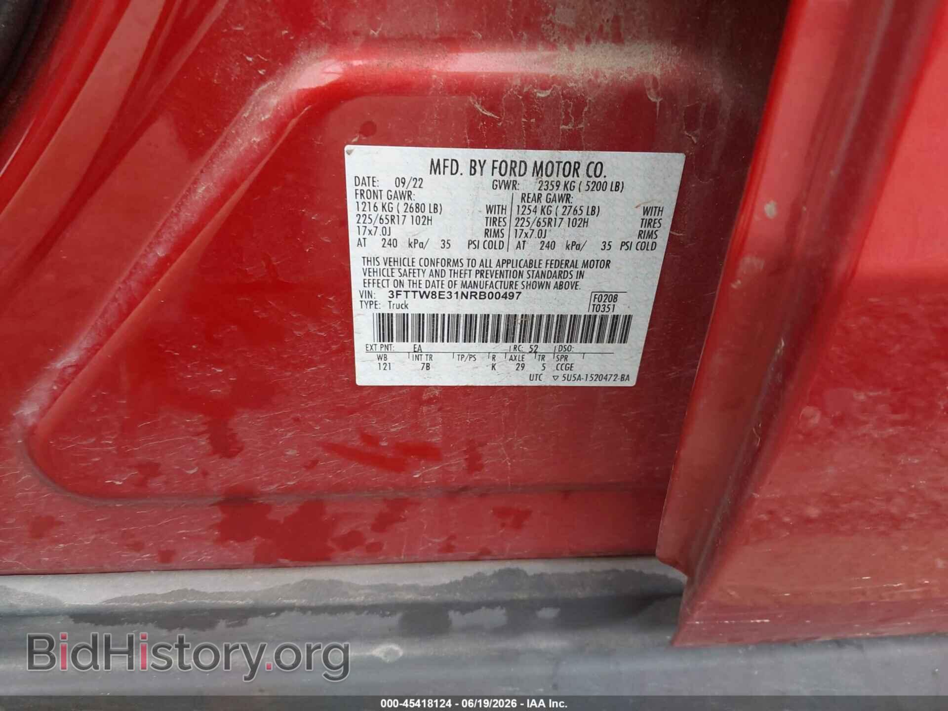 2022 FORD MAVERICK - VIN: 3FTTW8E31NRB00497 - Фото 9