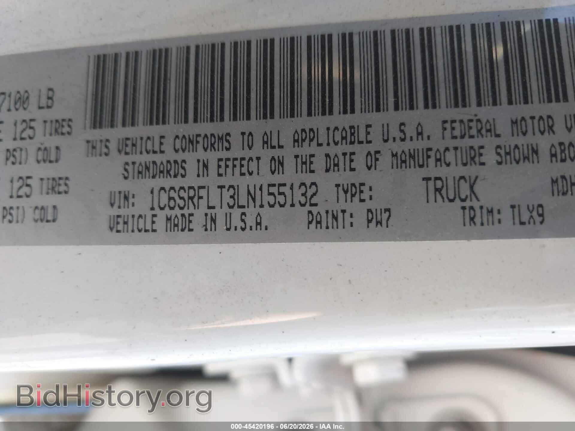 2020 RAM 1500 - VIN: 1C6SRFLT3LN155132 - Photo 9