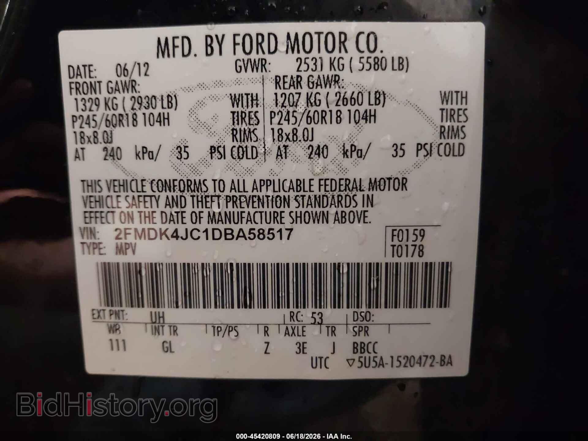 2013 FORD EDGE - VIN: 2FMDK4JC1DBA58517 - Photo 9