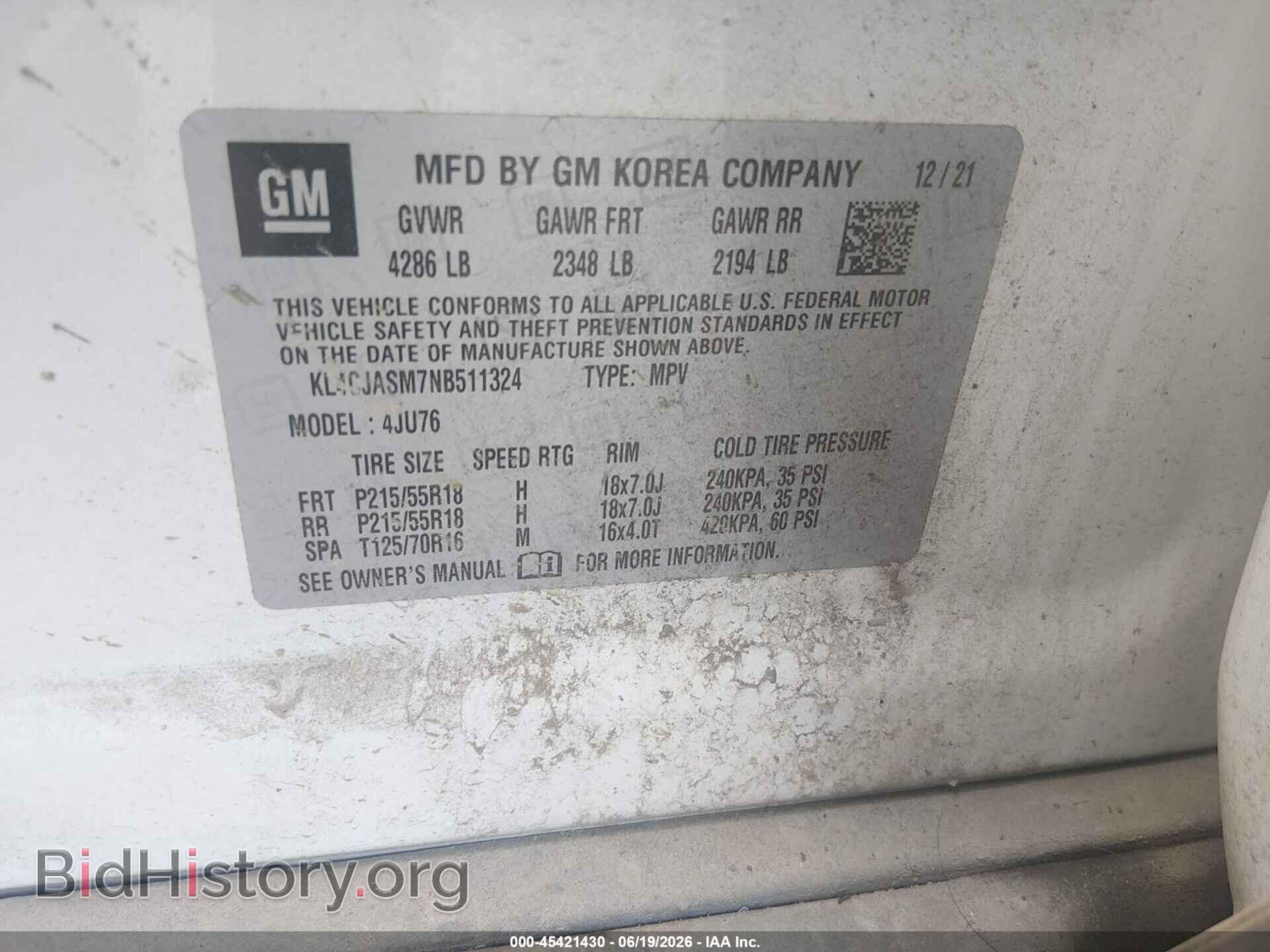 2022 BUICK ENCORE - VIN: KL4CJASM7NB511324 - Photo 9