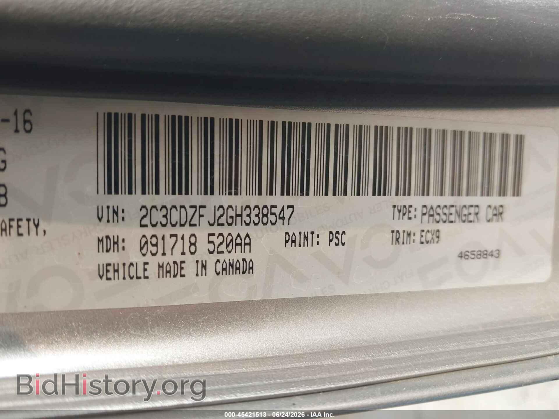 2016 DODGE CHALLENGER - VIN: 2C3CDZFJ2GH338547 - Photo 9