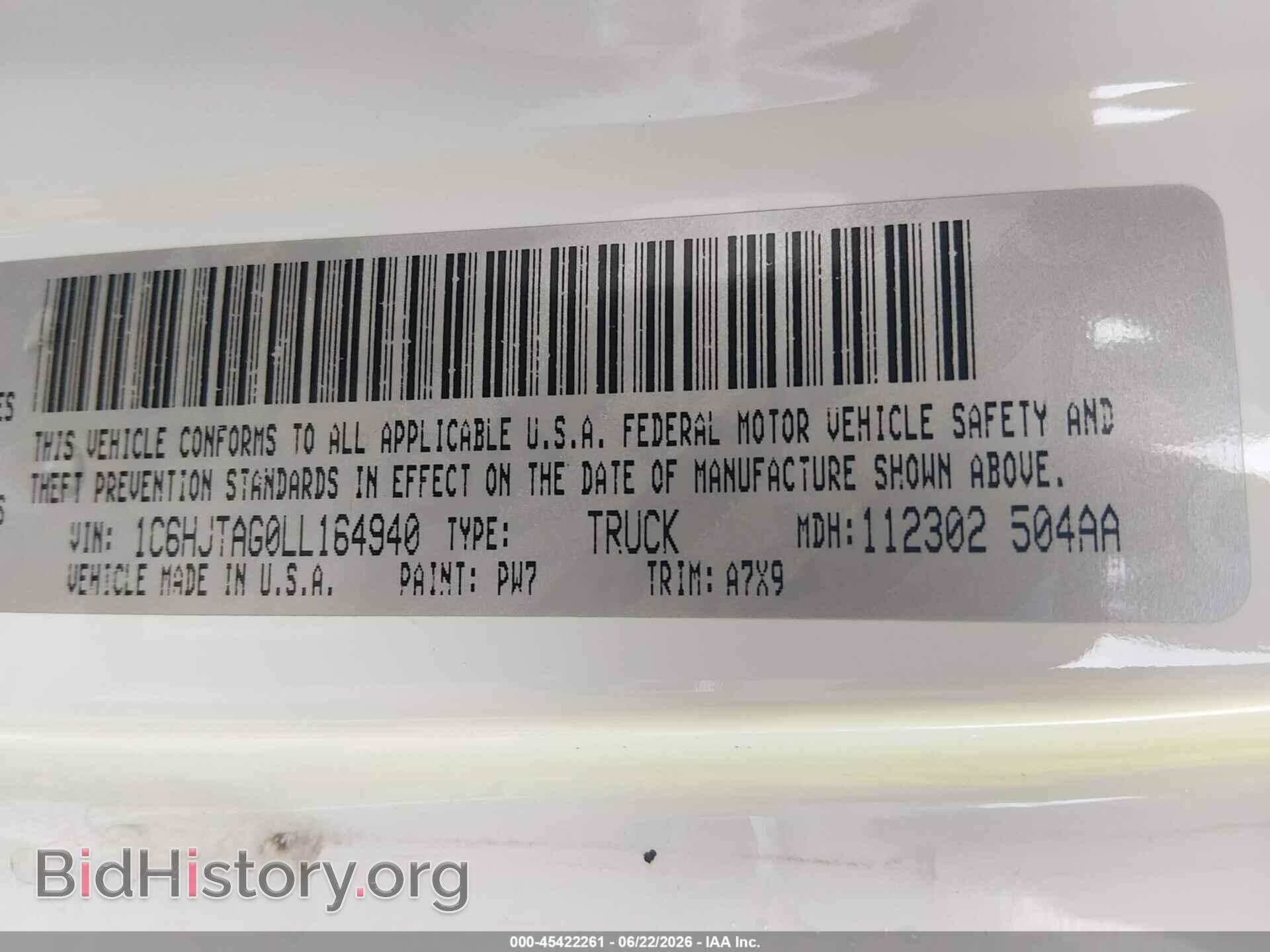 2020 JEEP GLADIATOR - VIN: 1C6HJTAG0LL164940 - Фото 9