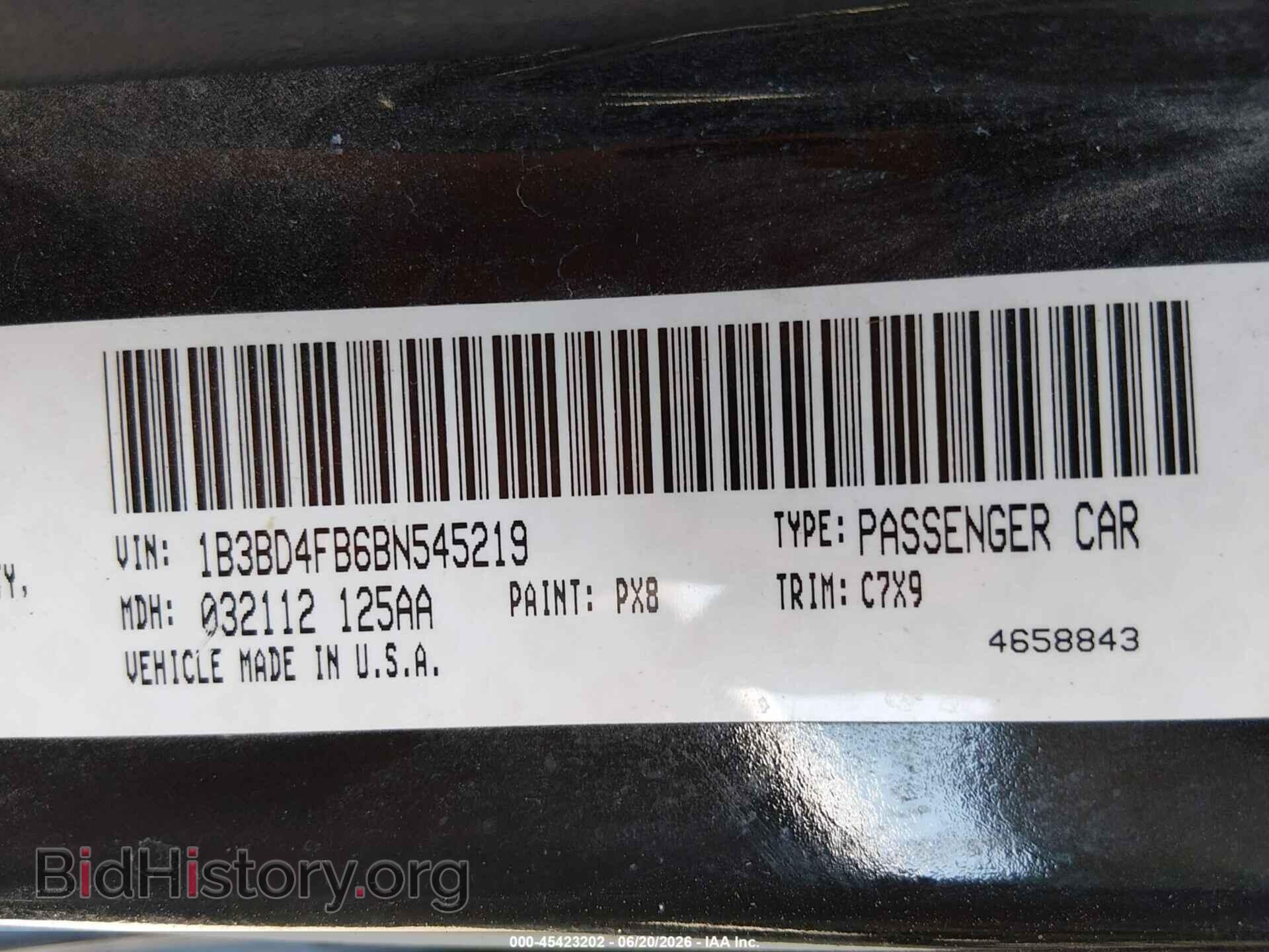 2011 DODGE AVENGER - VIN: 1B3BD4FB6BN545219 - Фото 9