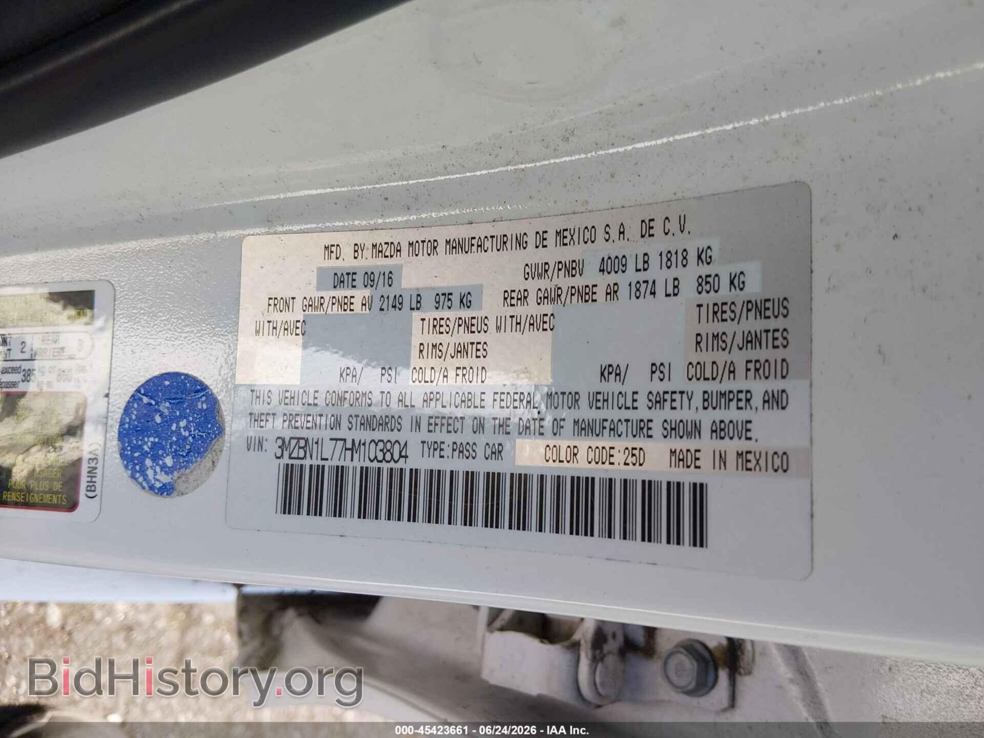 2017 MAZDA MAZDA3 - VIN: 3MZBN1L77HM103804 - Фото 9