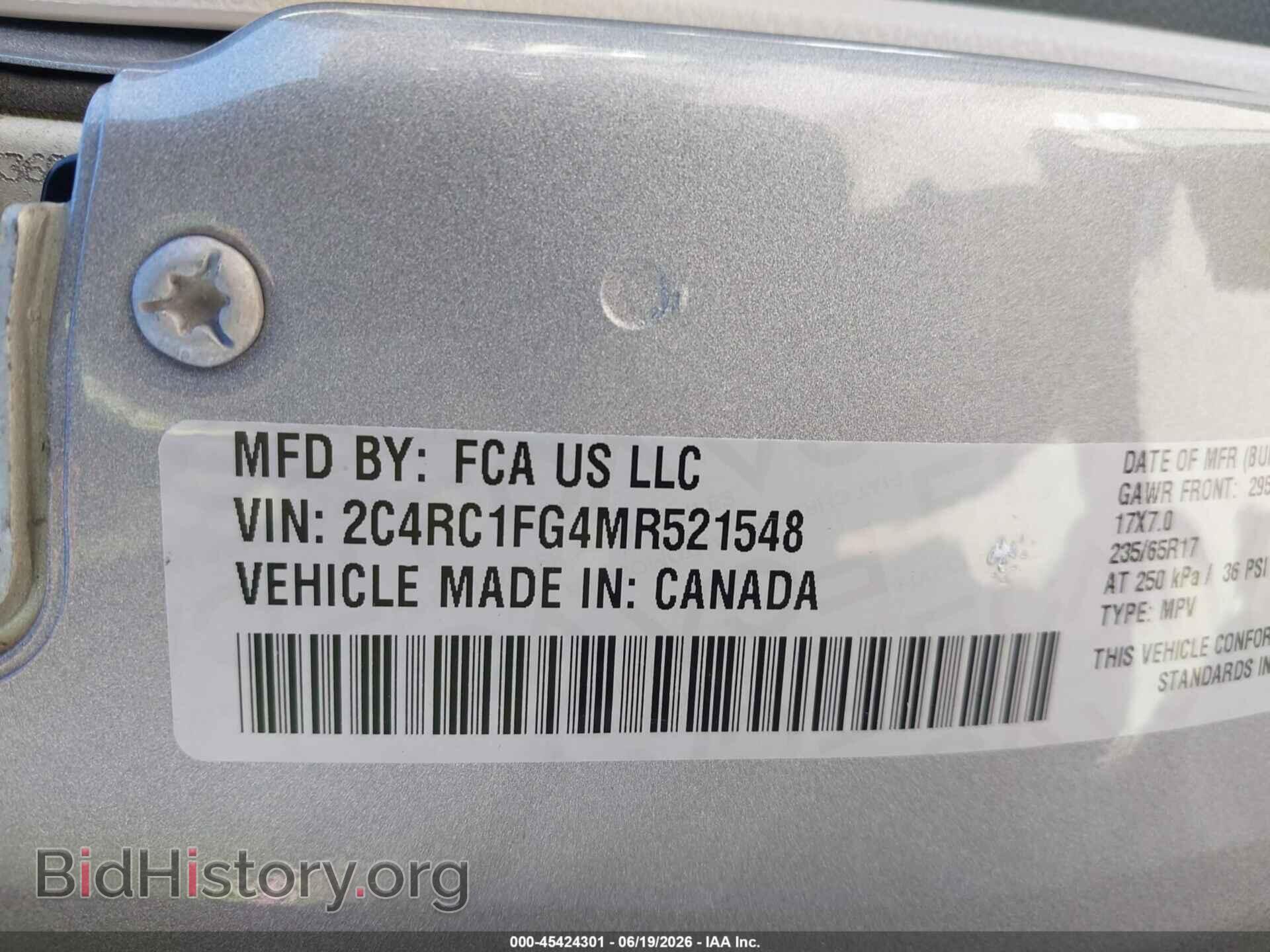 2021 CHRYSLER PACIFICA - VIN: 2C4RC1FG4MR521548 - Photo 9