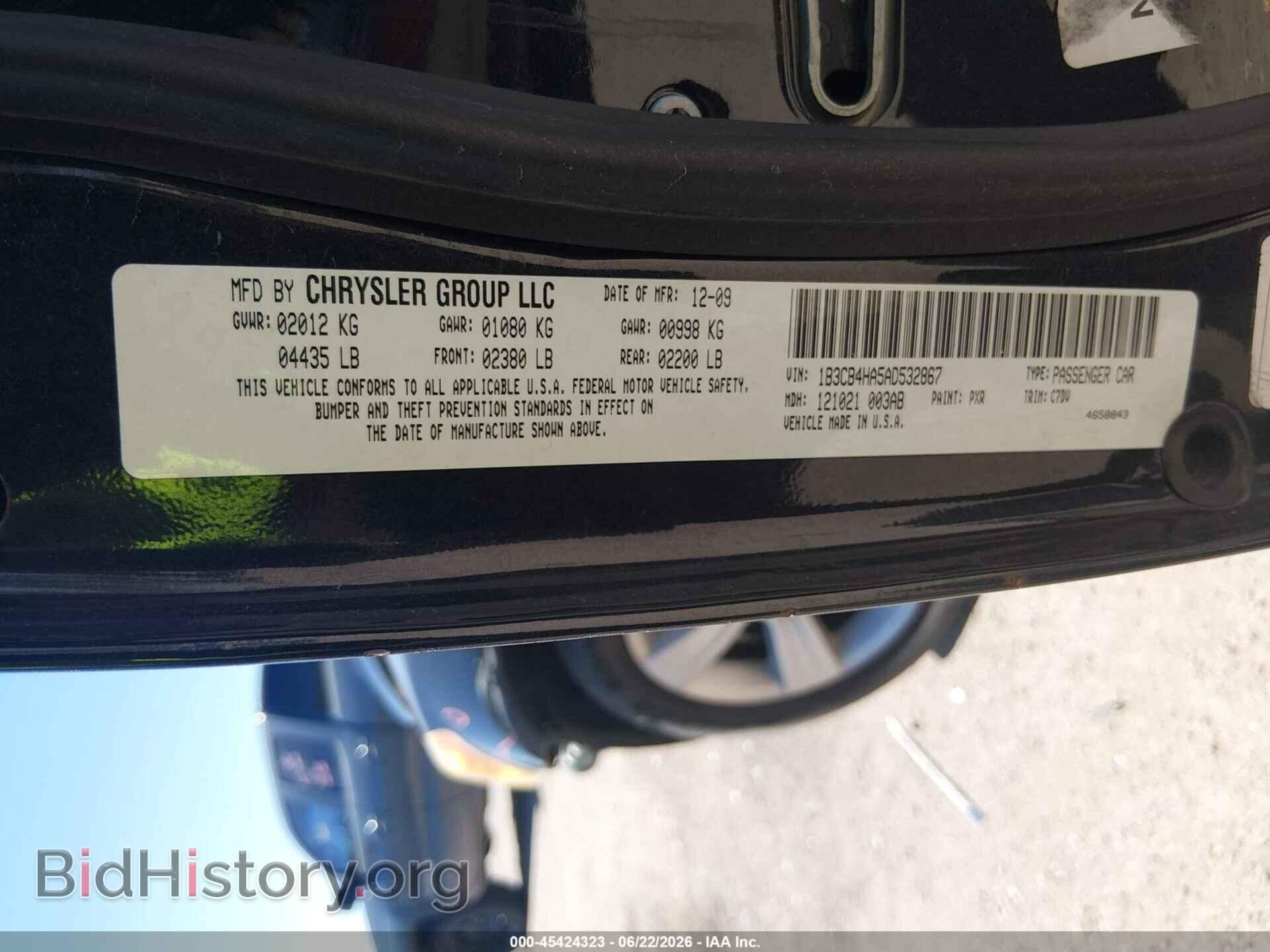 2010 DODGE CALIBER - VIN: 1B3CB4HA5AD532867 - Photo 9