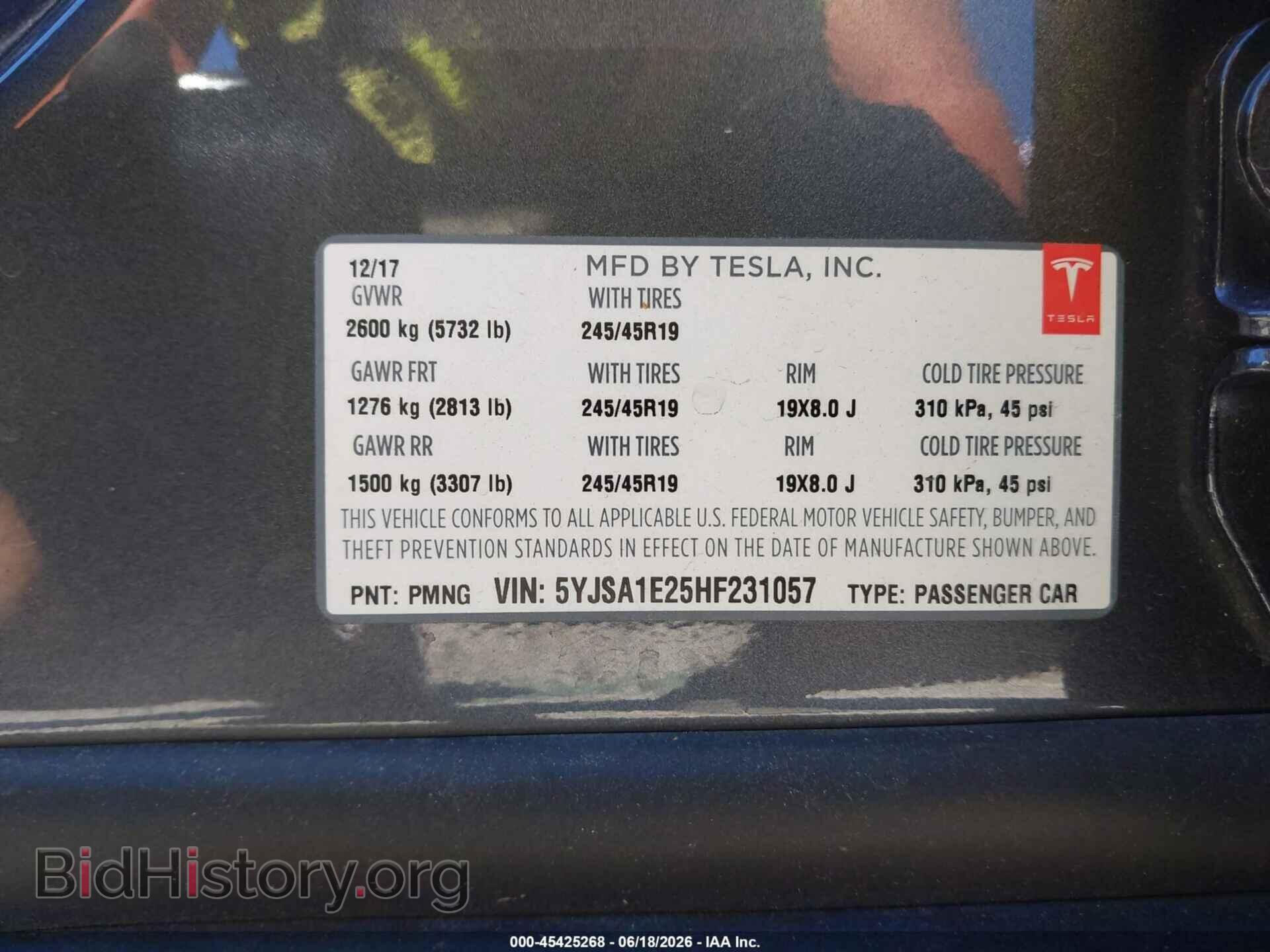 2017 TESLA MODEL S - VIN: 5YJSA1E25HF231057 - Photo 9
